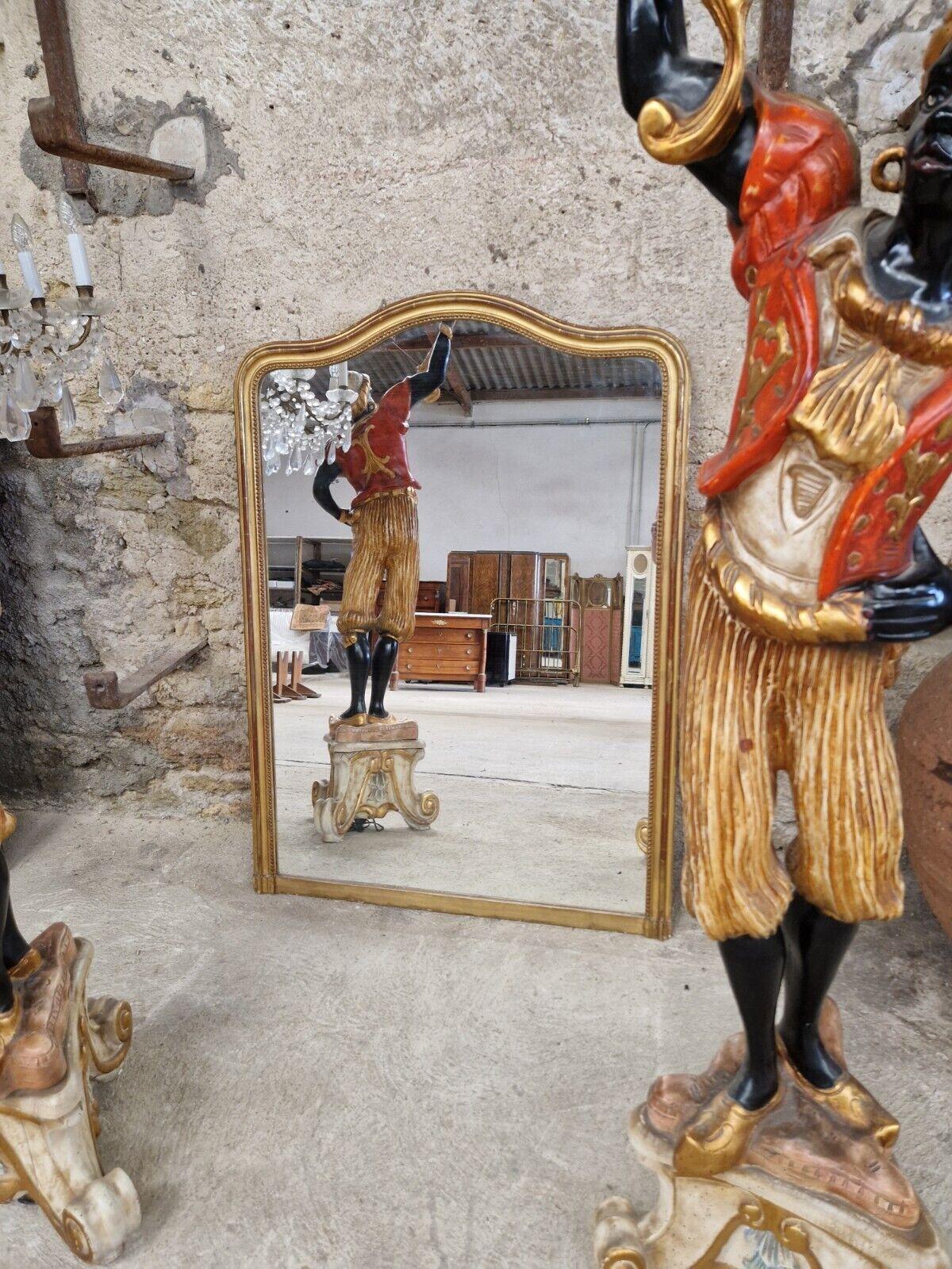 19th Century French Mirror Louis XV Style in Giltwood  6