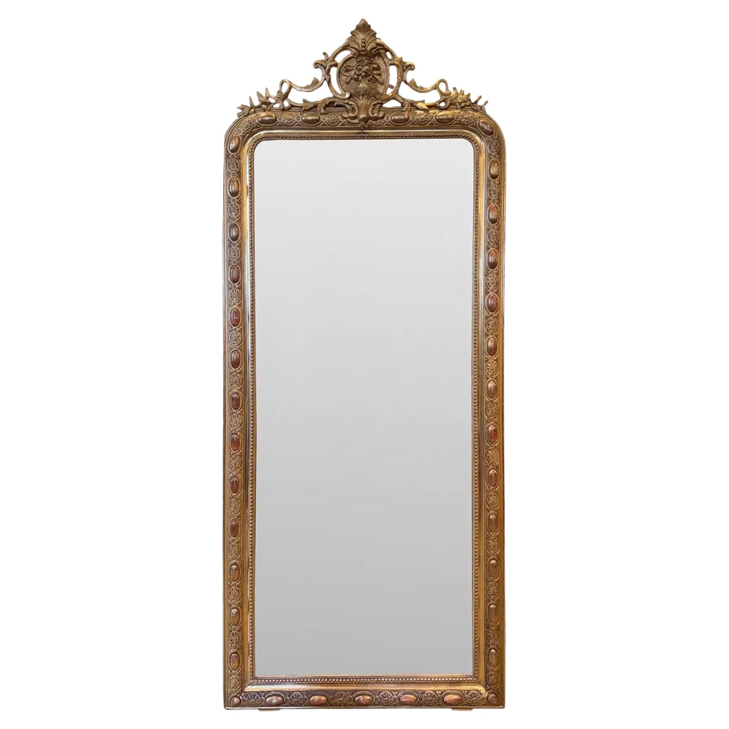 19th Century French Mirror With Crest