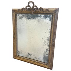 19th Century French mirror with ribbons Antique 19th Century French mirror with ribbons