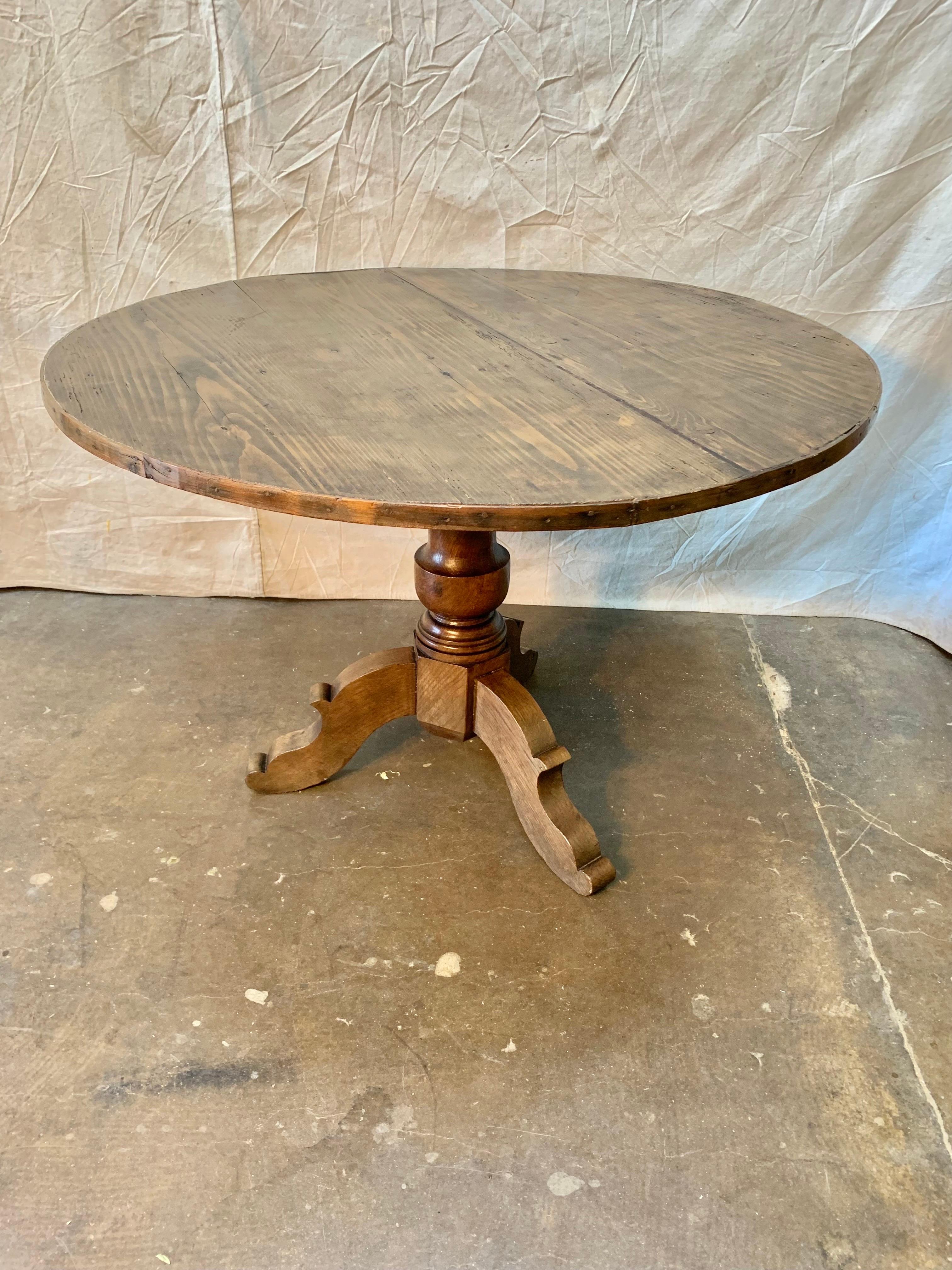 19th Century French Mixed Wood Center Table For Sale 5