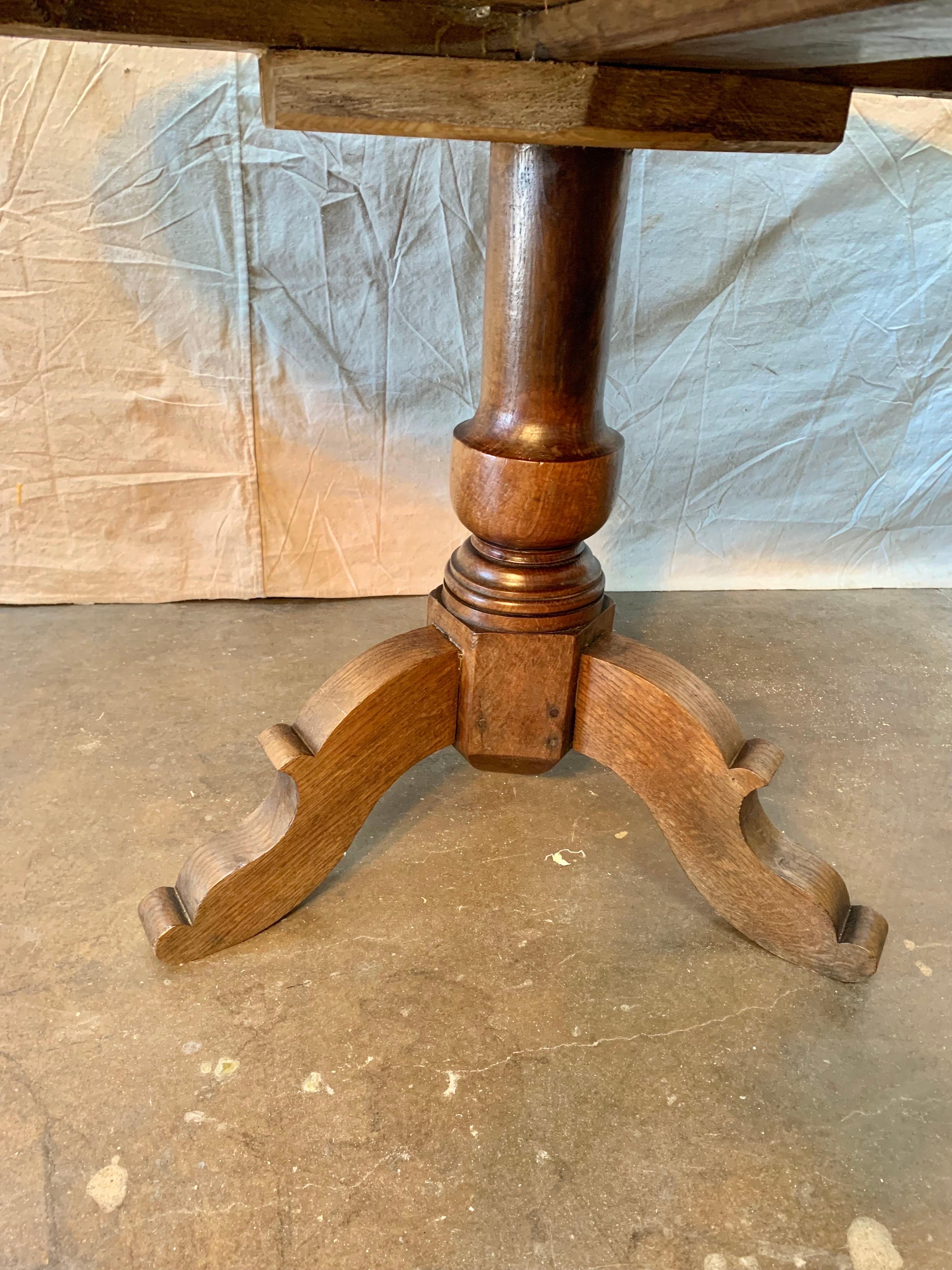 19th Century French Mixed Wood Center Table For Sale 3