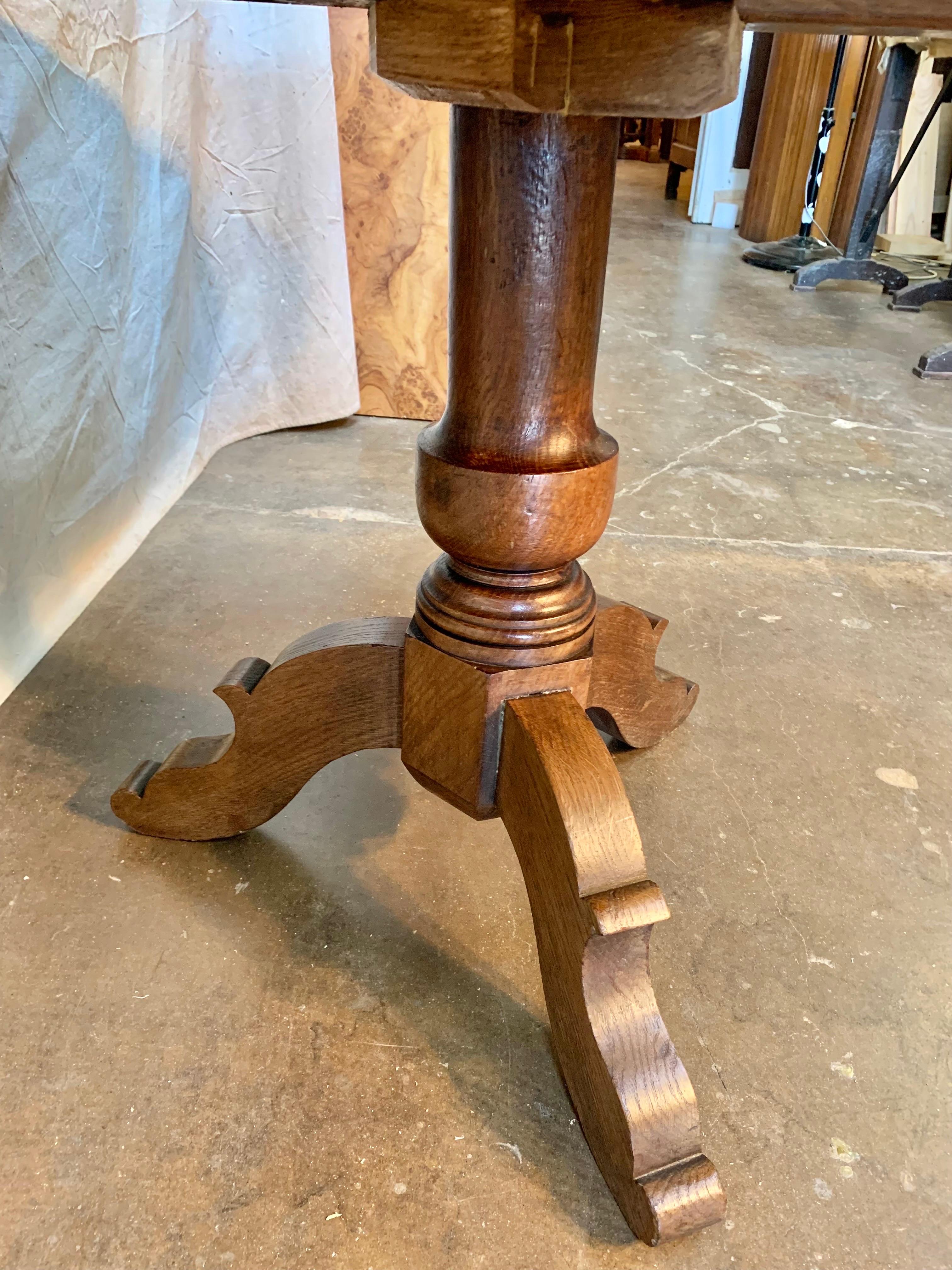 19th Century French Mixed Wood Center Table For Sale 4