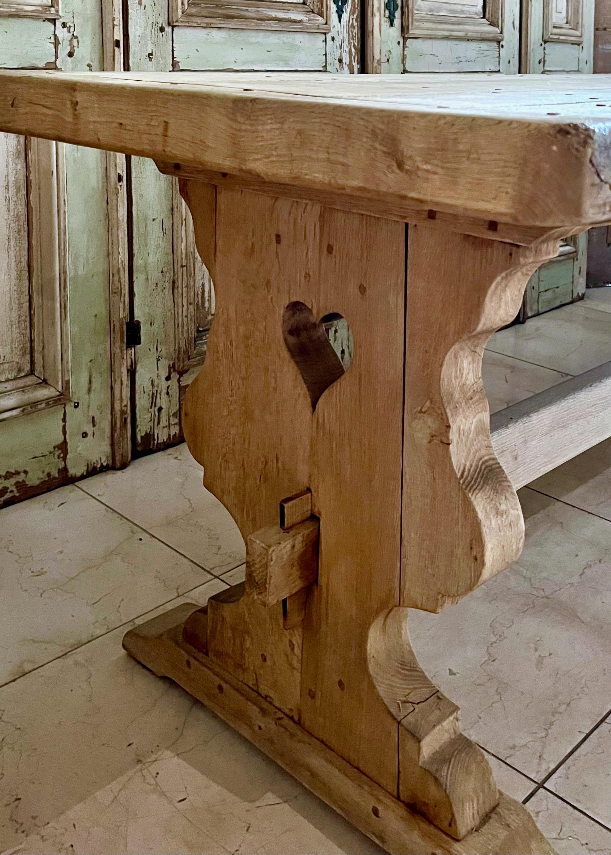 Oak 19th century French Monastery Table