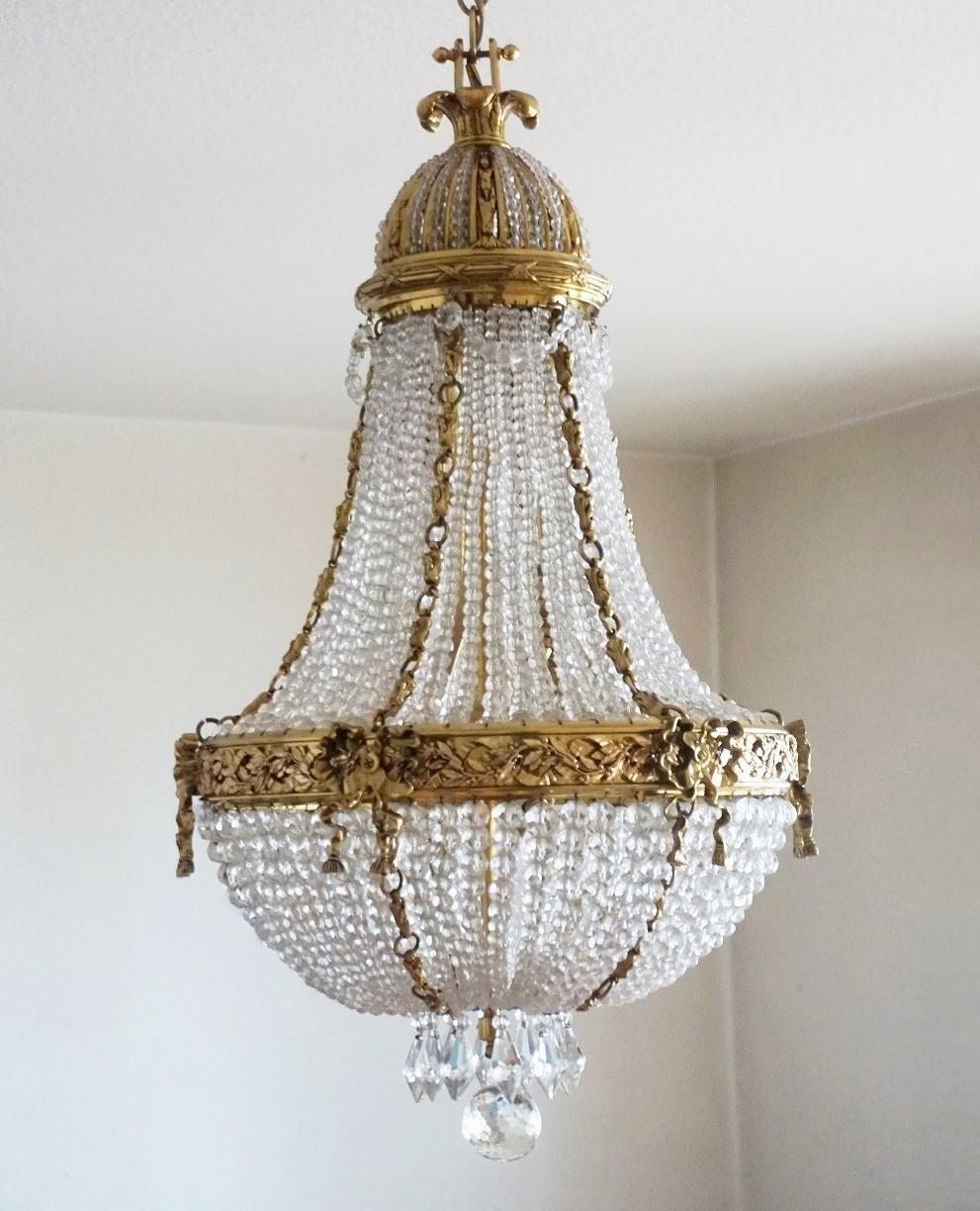 crystal beads chandelier