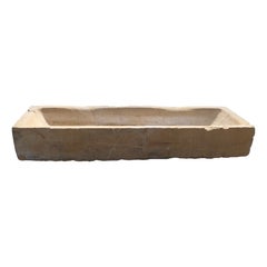 19th Century French Monumental Hand-Carved Golden Limestone Garden Trough - #4