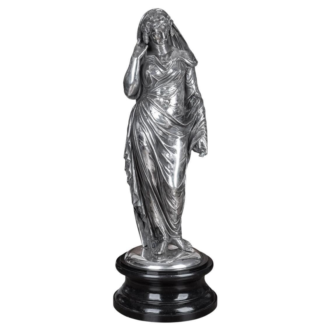 19th Century French Monumental Solid Silver Figural Centrepiece, C.1840 For Sale