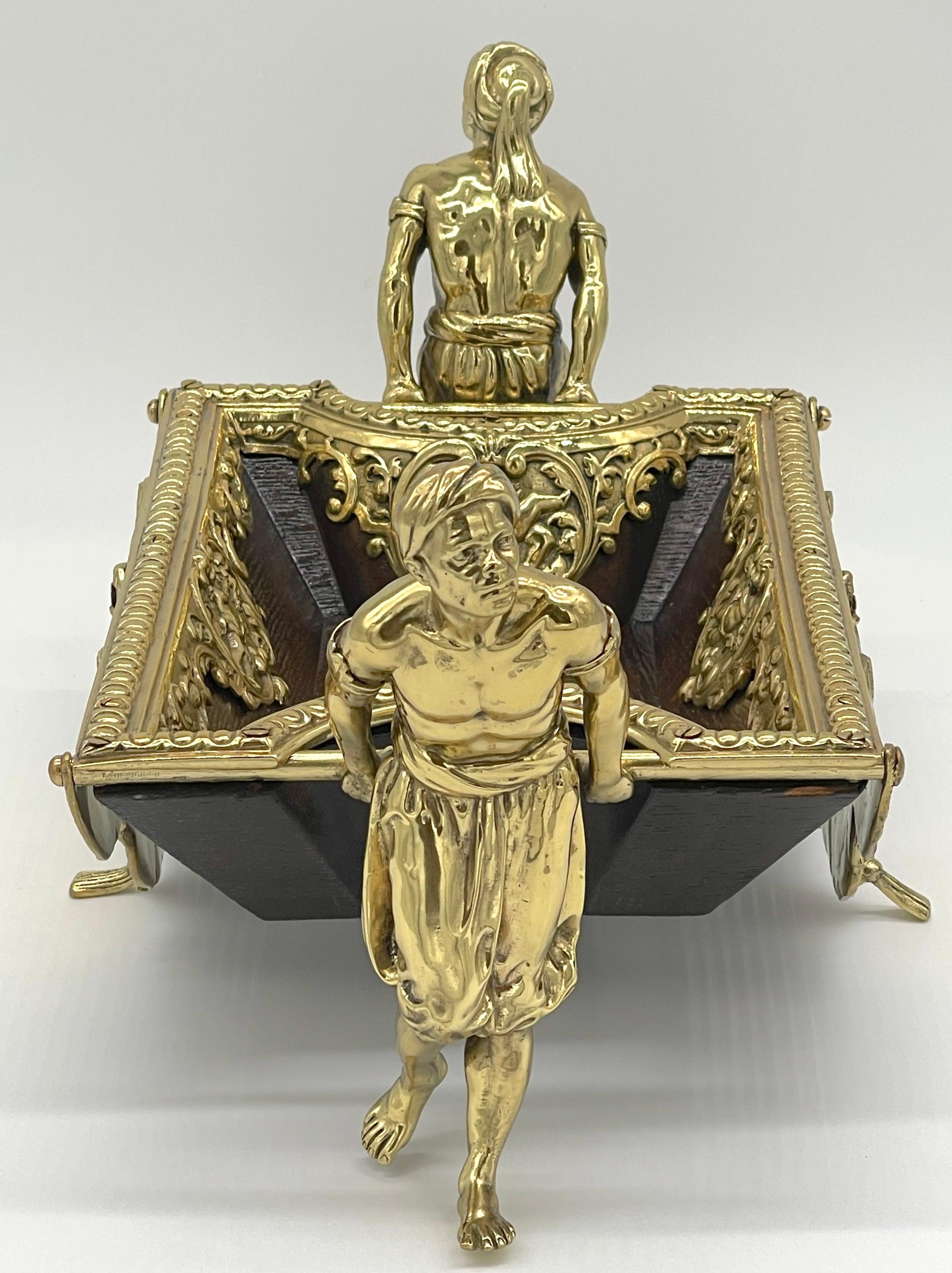 19th Century French Moorish Gilt Bronze Figural Centerpiece  For Sale 3