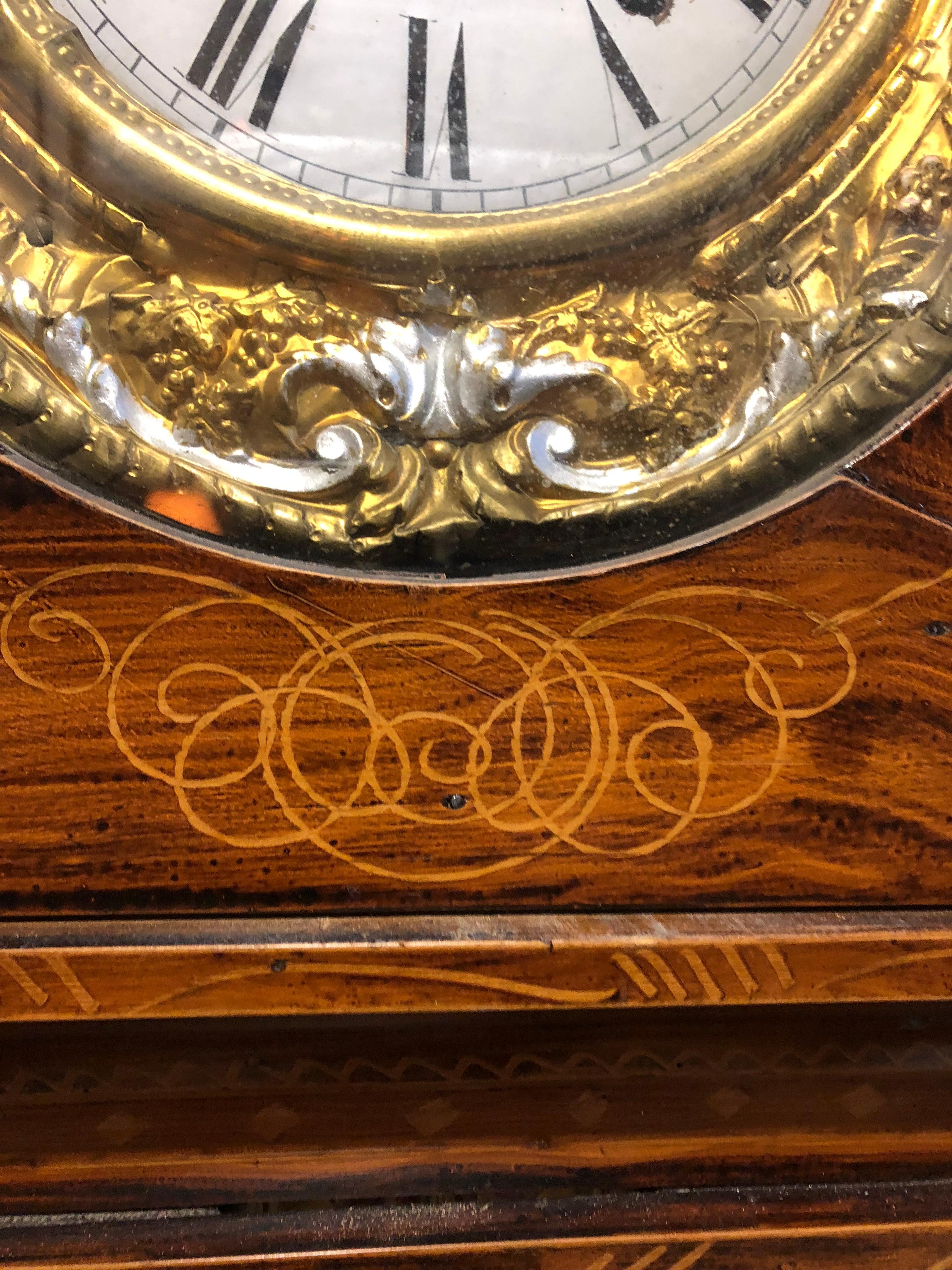 19th Century French Morbier Tall Case Clock 4