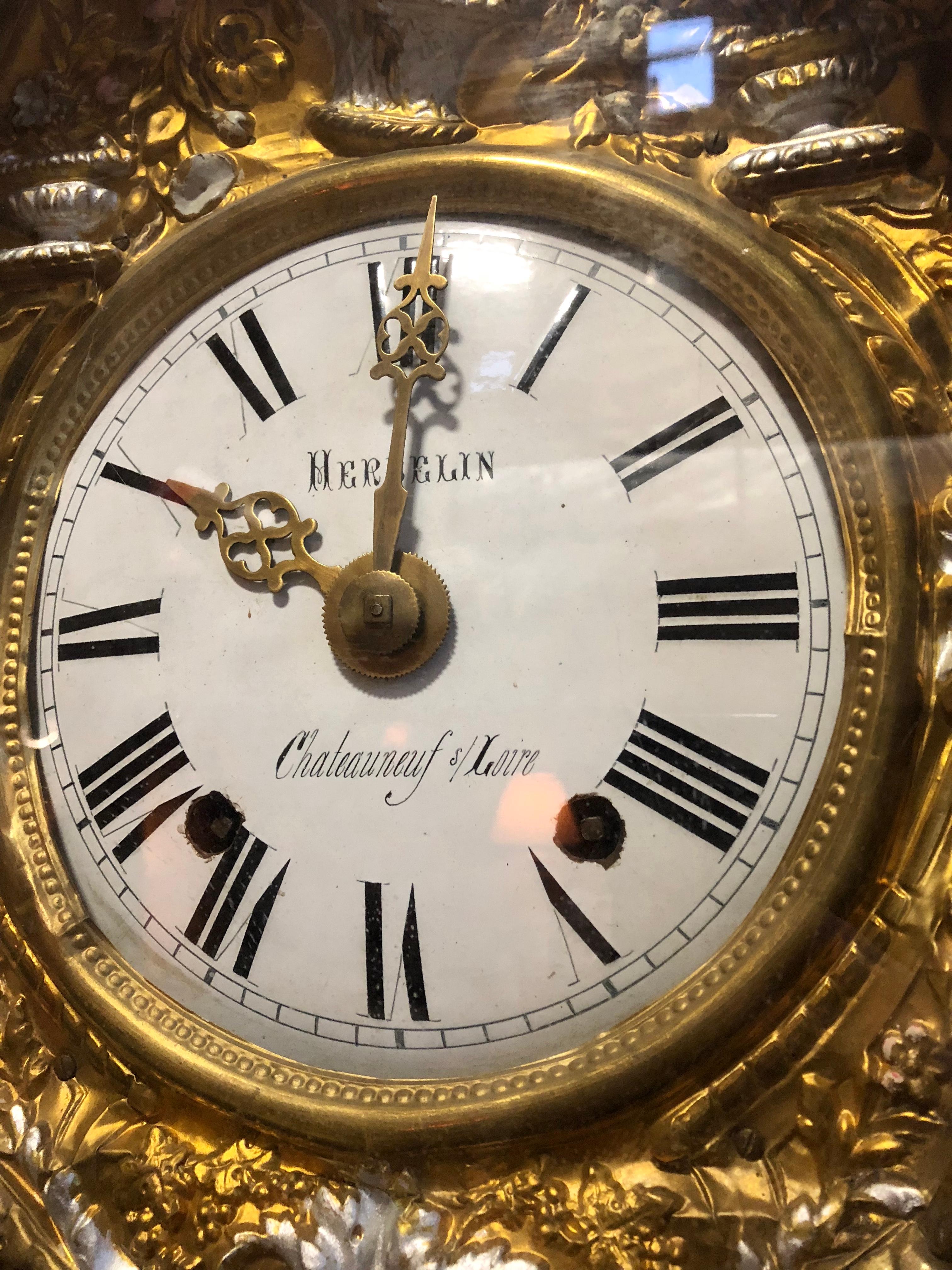 19th Century French Morbier Tall Case Clock 6
