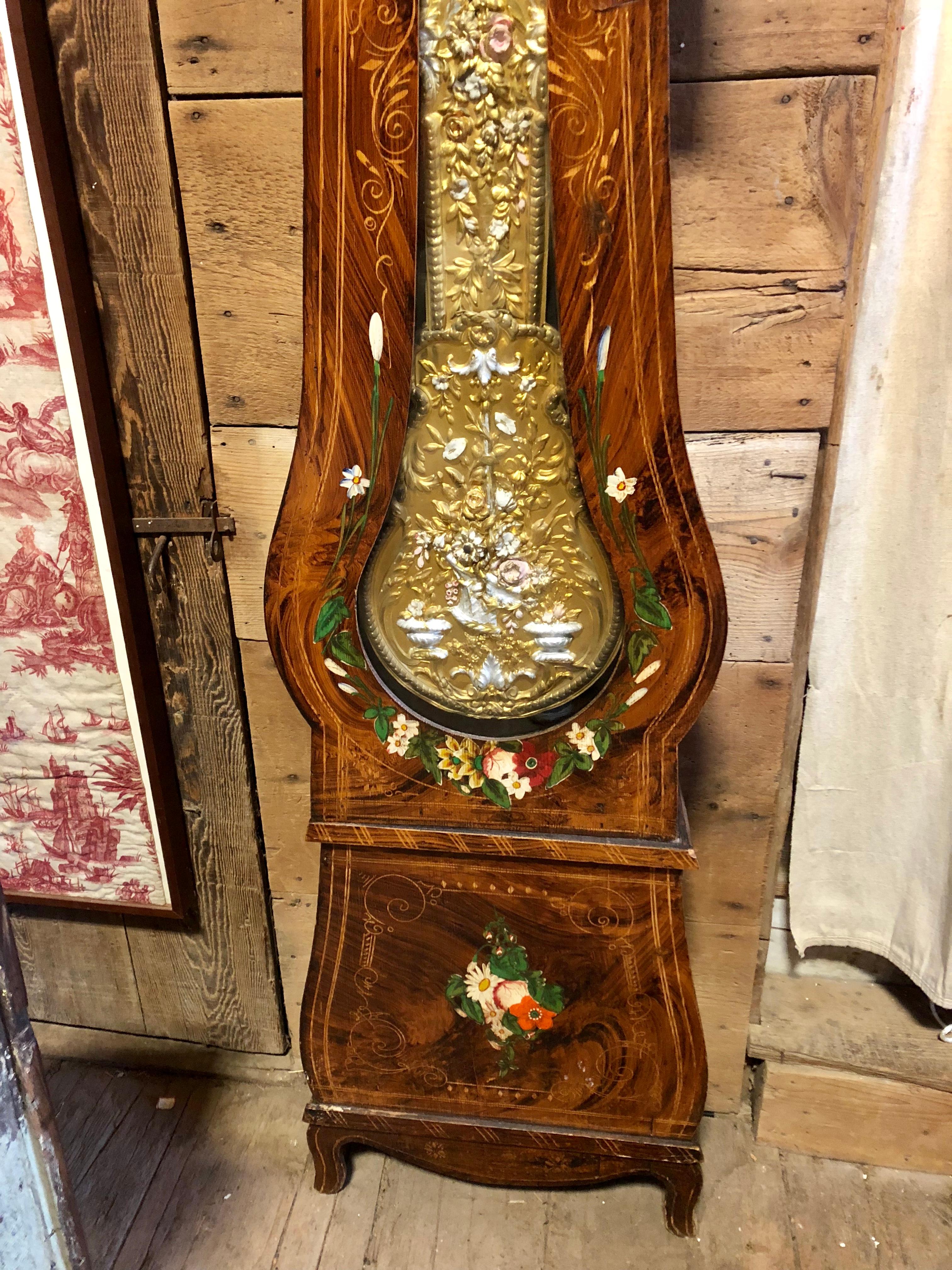 19th Century French Morbier Tall Case Clock 7