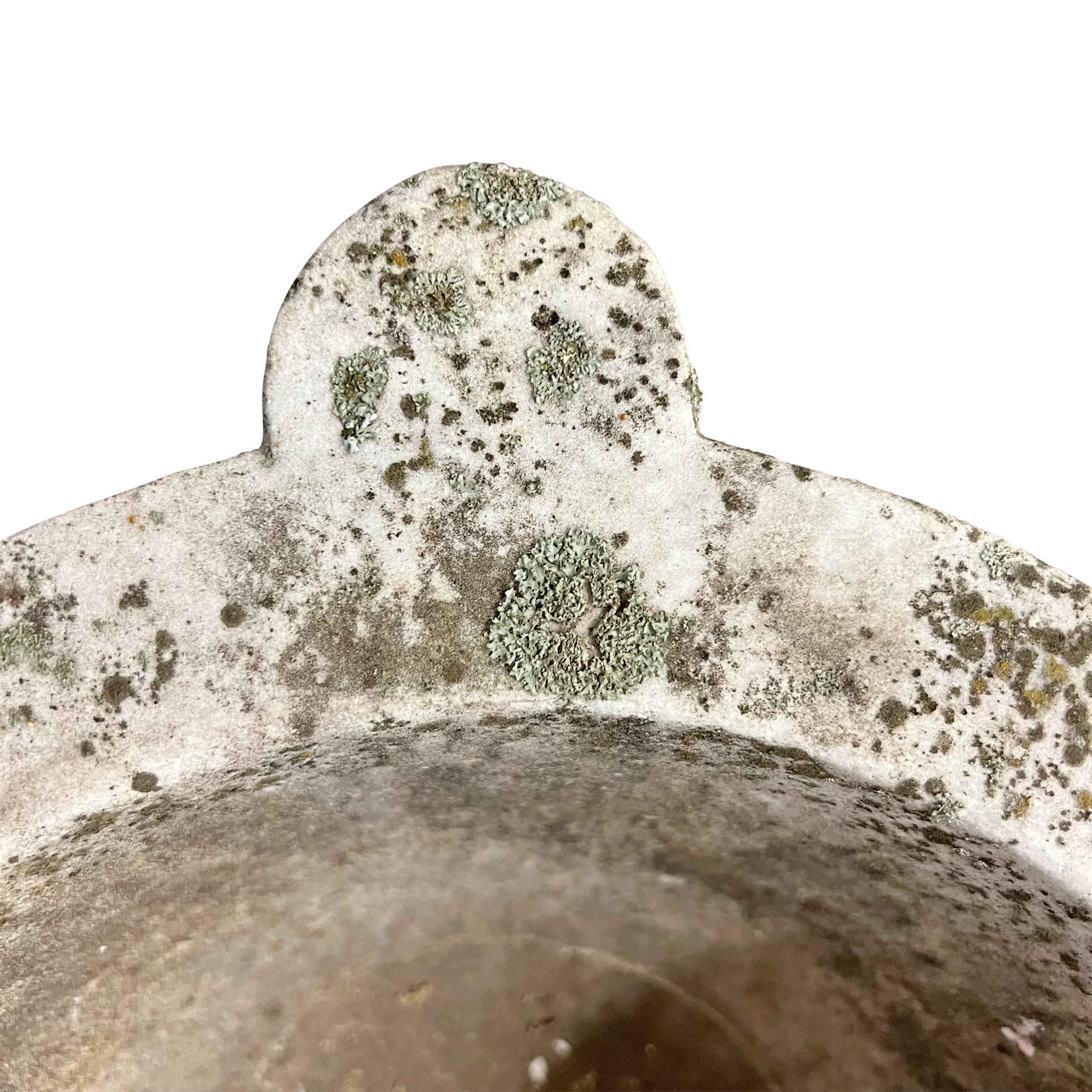 19th Century French Moss and Lichen Covered Marble Mortar For Sale 6