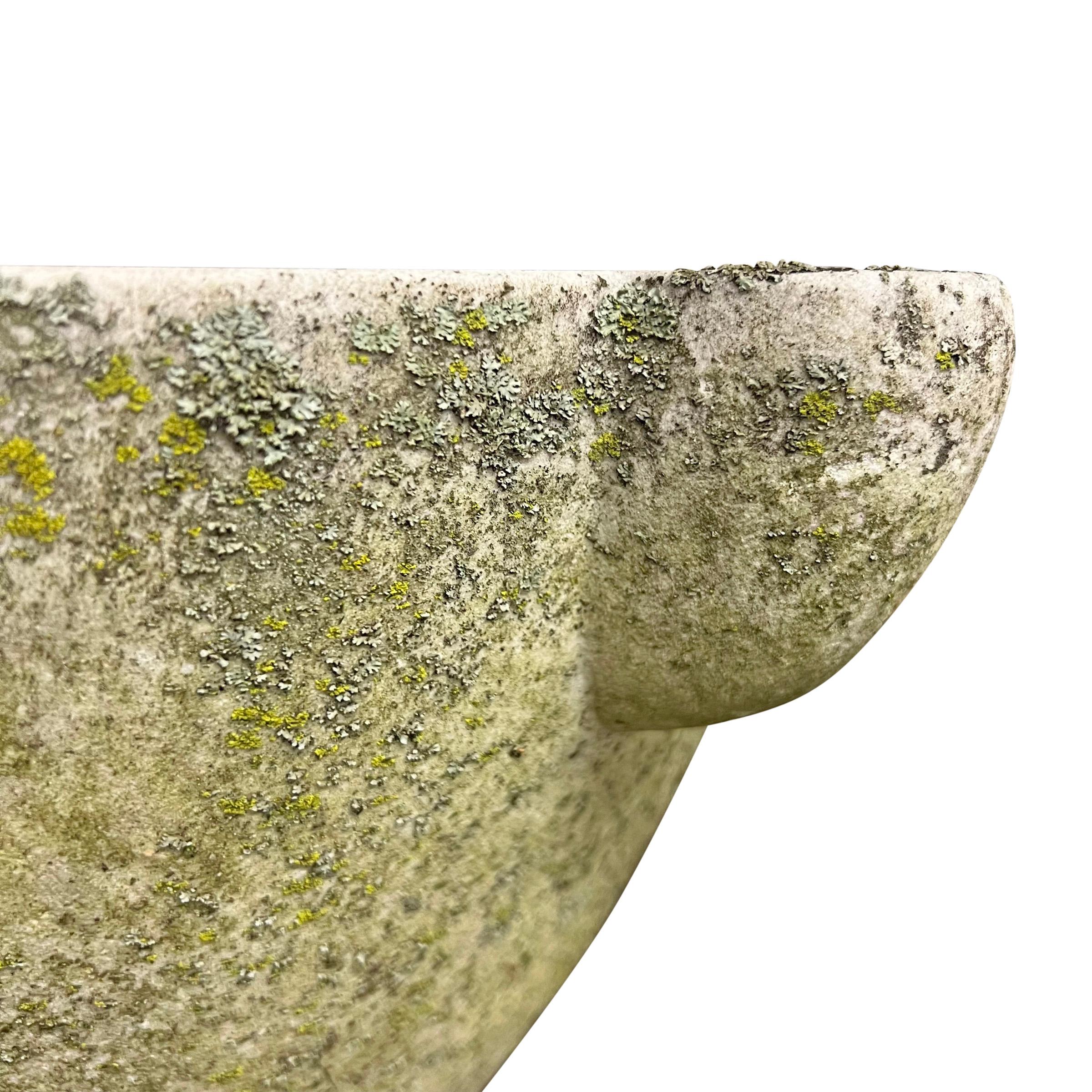 19th Century French Moss and Lichen Covered Marble Mortar For Sale 8