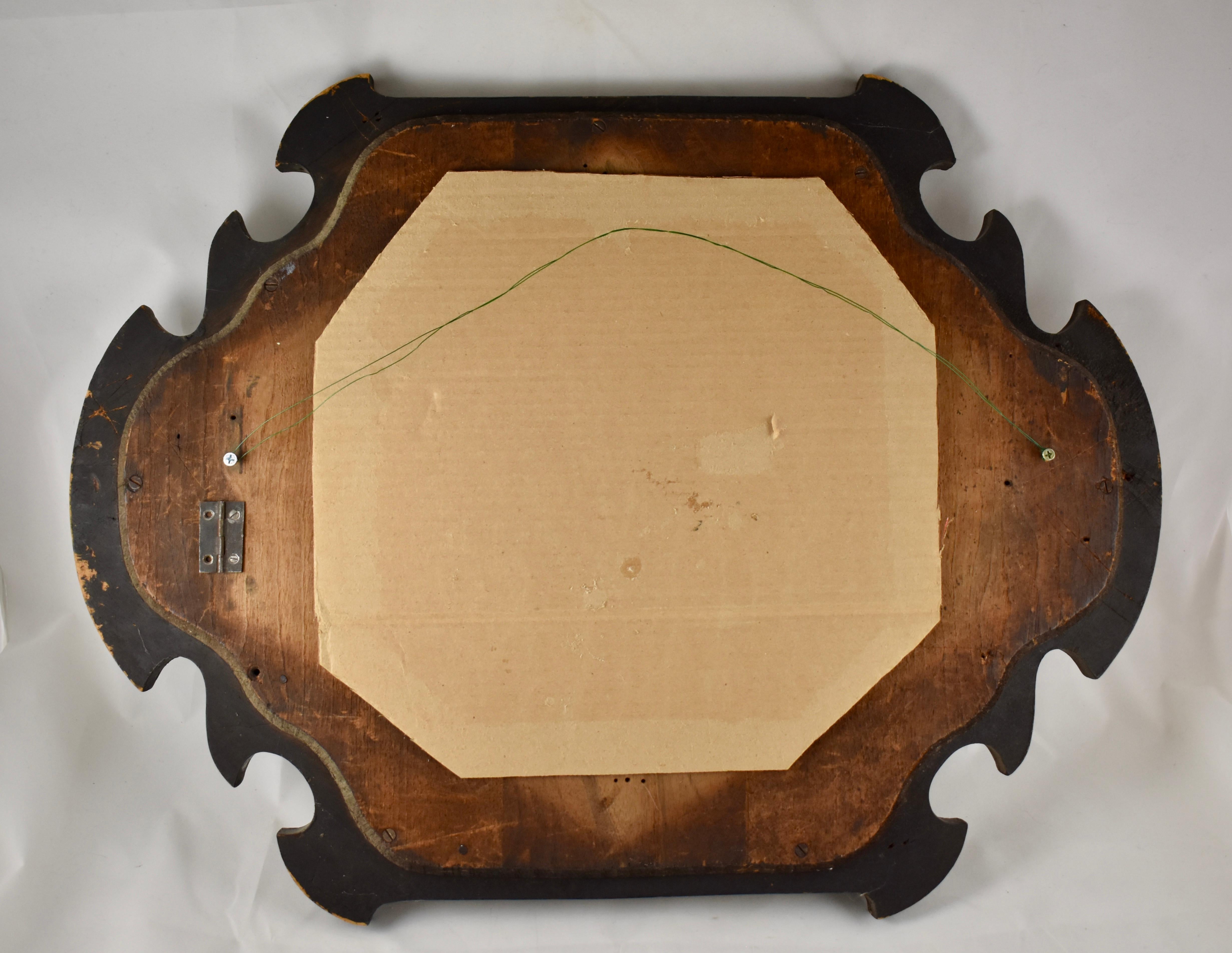 19th Century French Mother-of-Pearl Inlay and Wood Wall Mirror 8