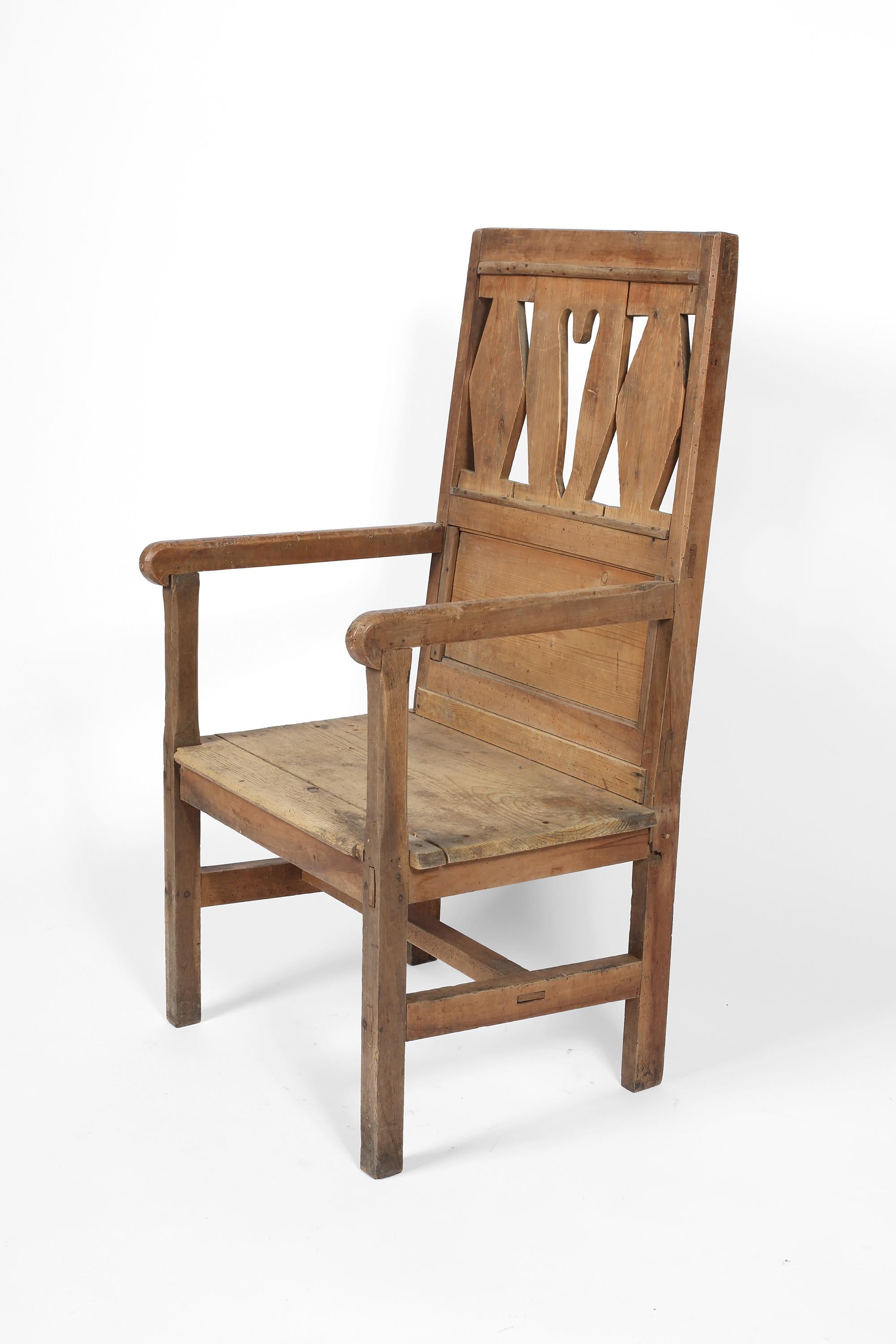19th Century French Mountain Armchair Alpine Vernacular Chalet In Good Condition In London, GB