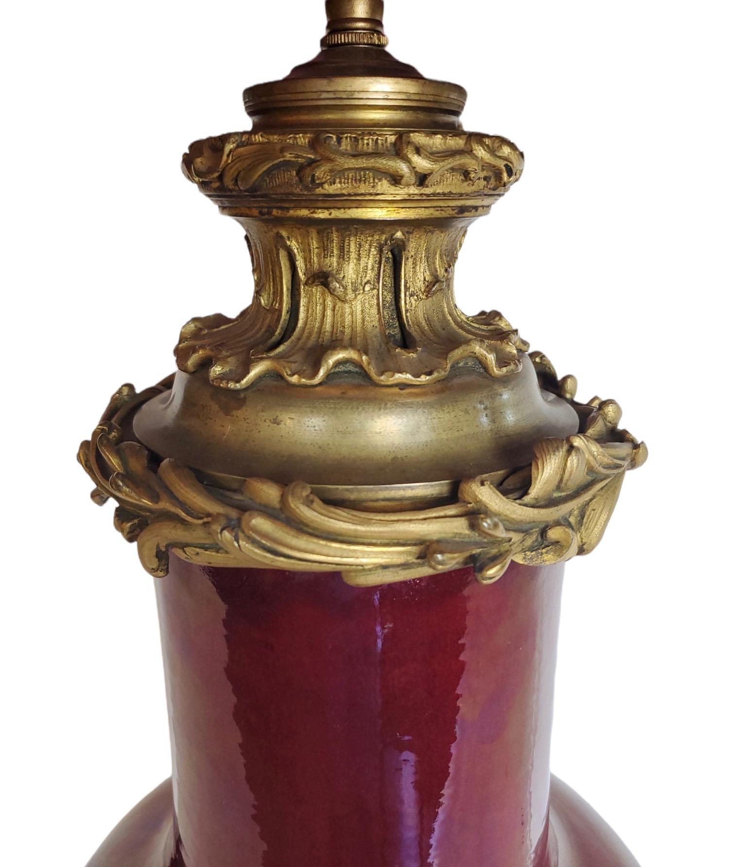 Louis XVI 19th Century French Mounted Chinese Vessel Lamp For Sale