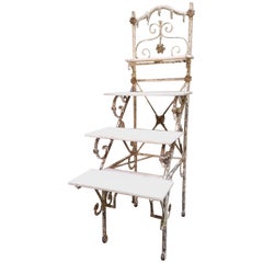 19th Century French Murble and Wrought Iron Butcher Etagère Display, 1880-1890