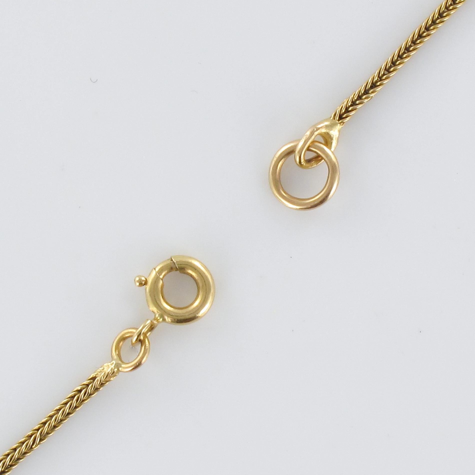 19th Century French Napoleon 3 Diamond Enamelled Locket Pendant Necklace For Sale 9