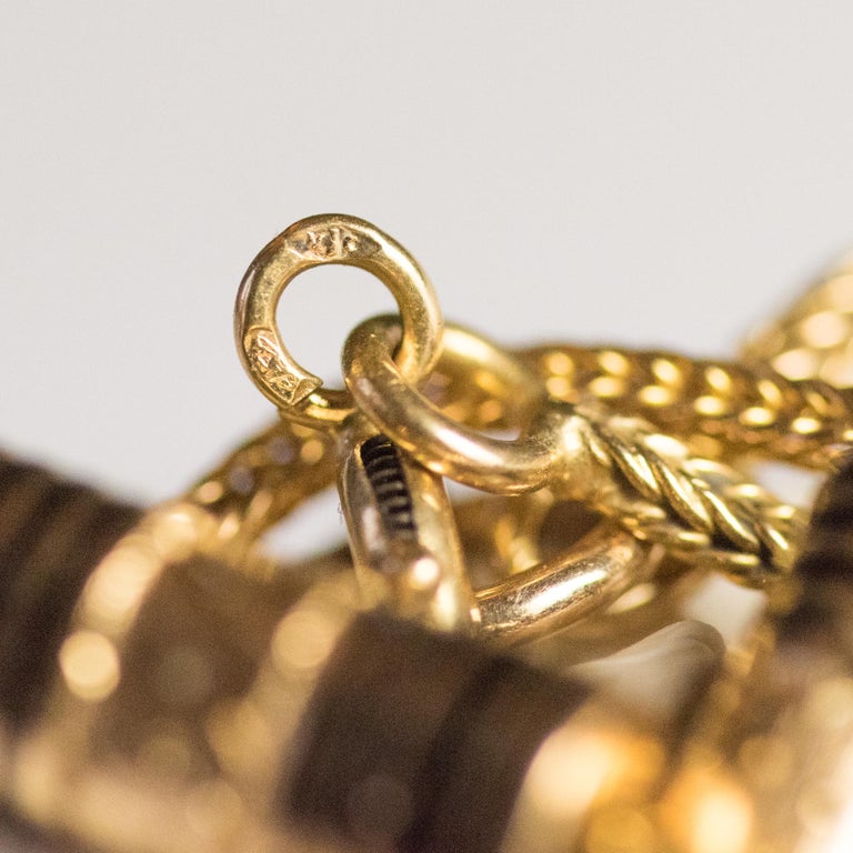 19th Century French Napoleon 3 Diamond Enamelled Locket Pendant Necklace For Sale 14