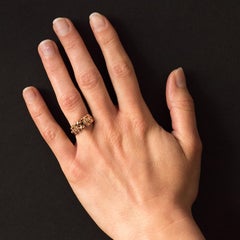 19th Century French Napoleon III 18 Karat Rose Gold Ring
