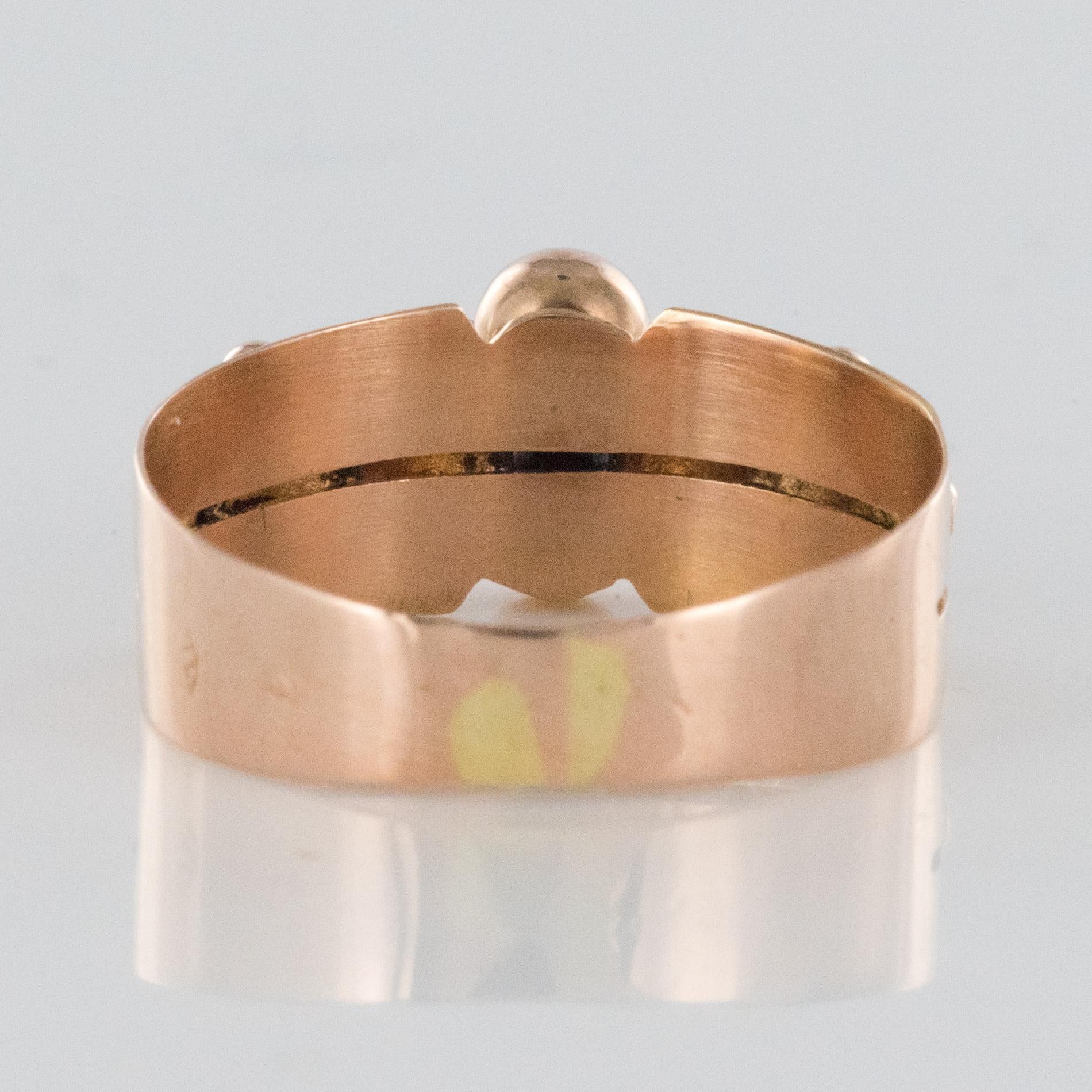 19th Century French Napoleon III 18 Karat Rose Gold Ring 4