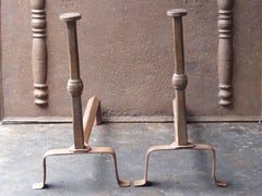 Andirons ou chenets Napoléon III français du 19e siècle