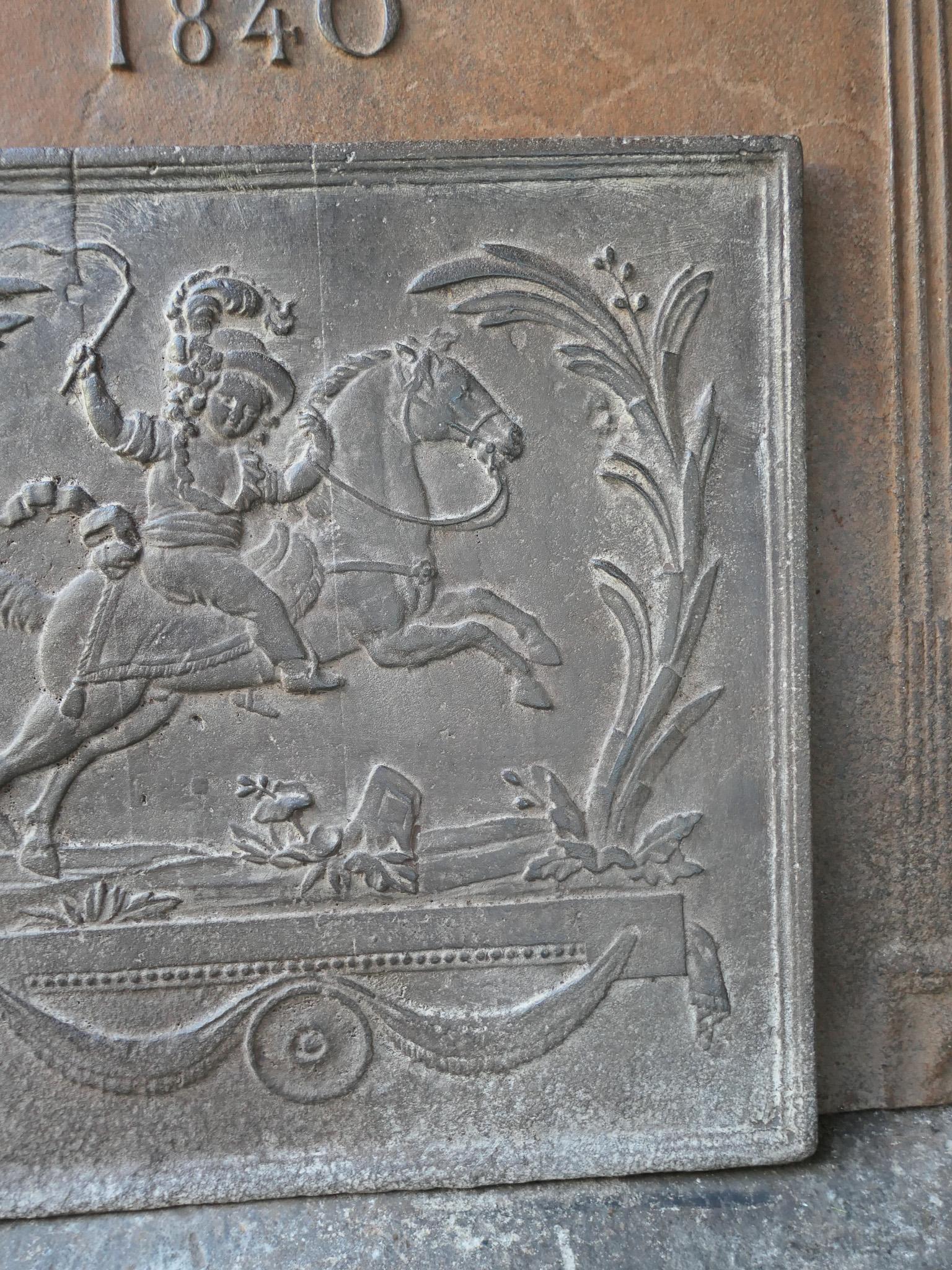 Plaque de cheminée / dosseret 'Apollo avec cheval' français du 19ème siècle Napoléon III en vente 3
