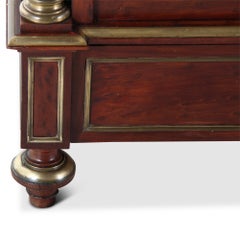 19th Century French Napoleon III Mahogany Armoire Cabinet Bookcase from Paris.