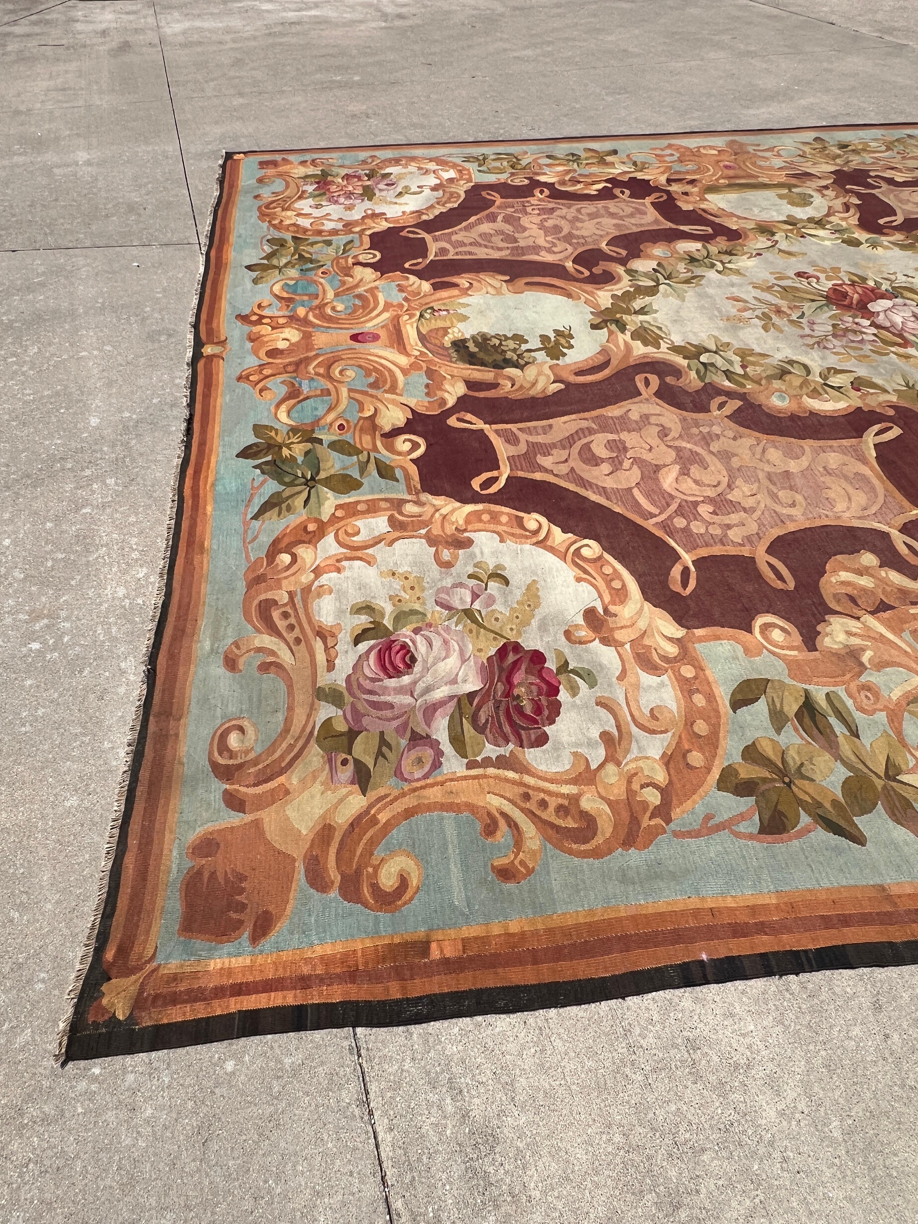 Tappeto Aubusson francese Napoleone III del XIX secolo in vendita 4