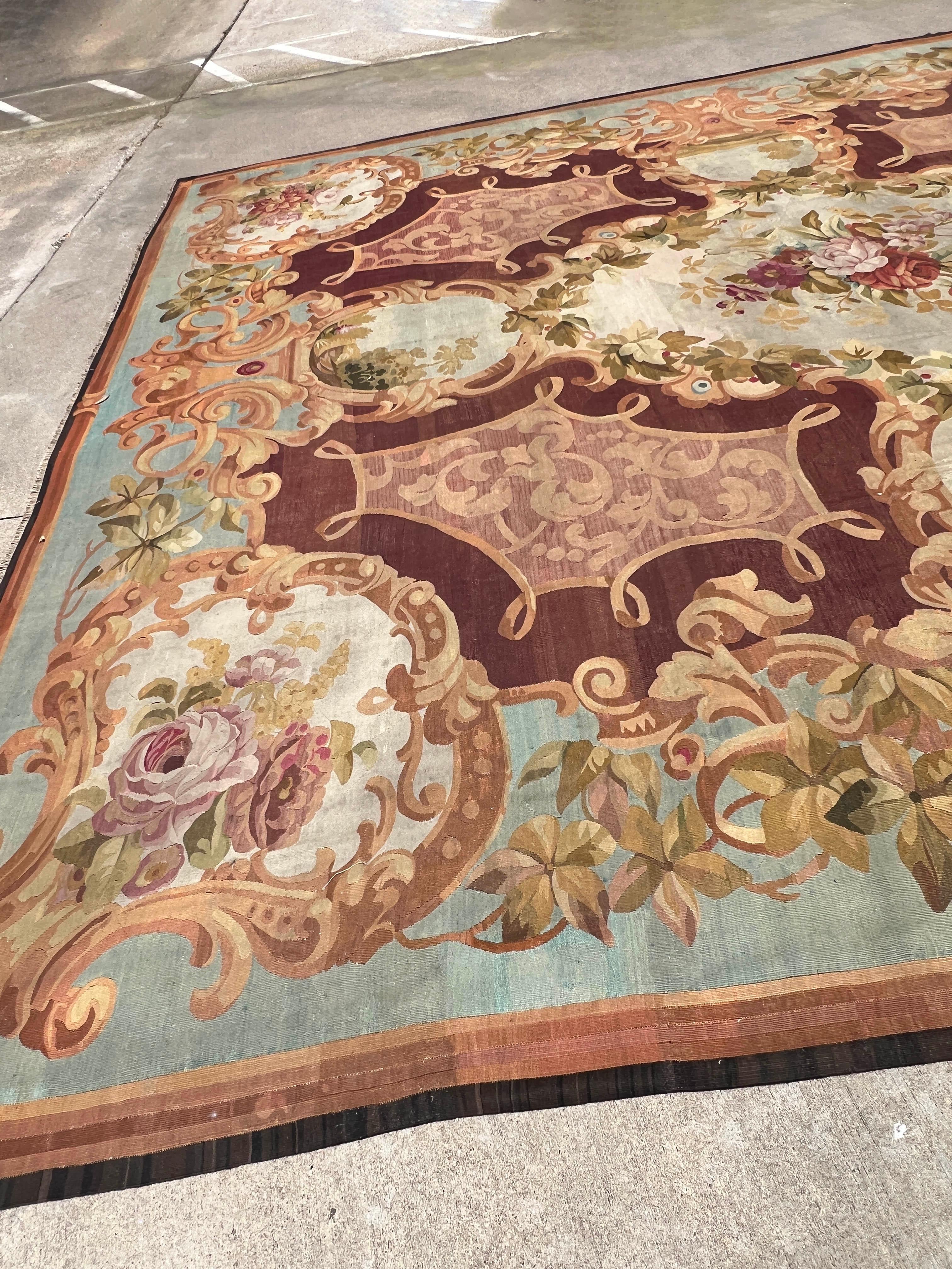 Tappeto Aubusson francese Napoleone III del XIX secolo in vendita 7