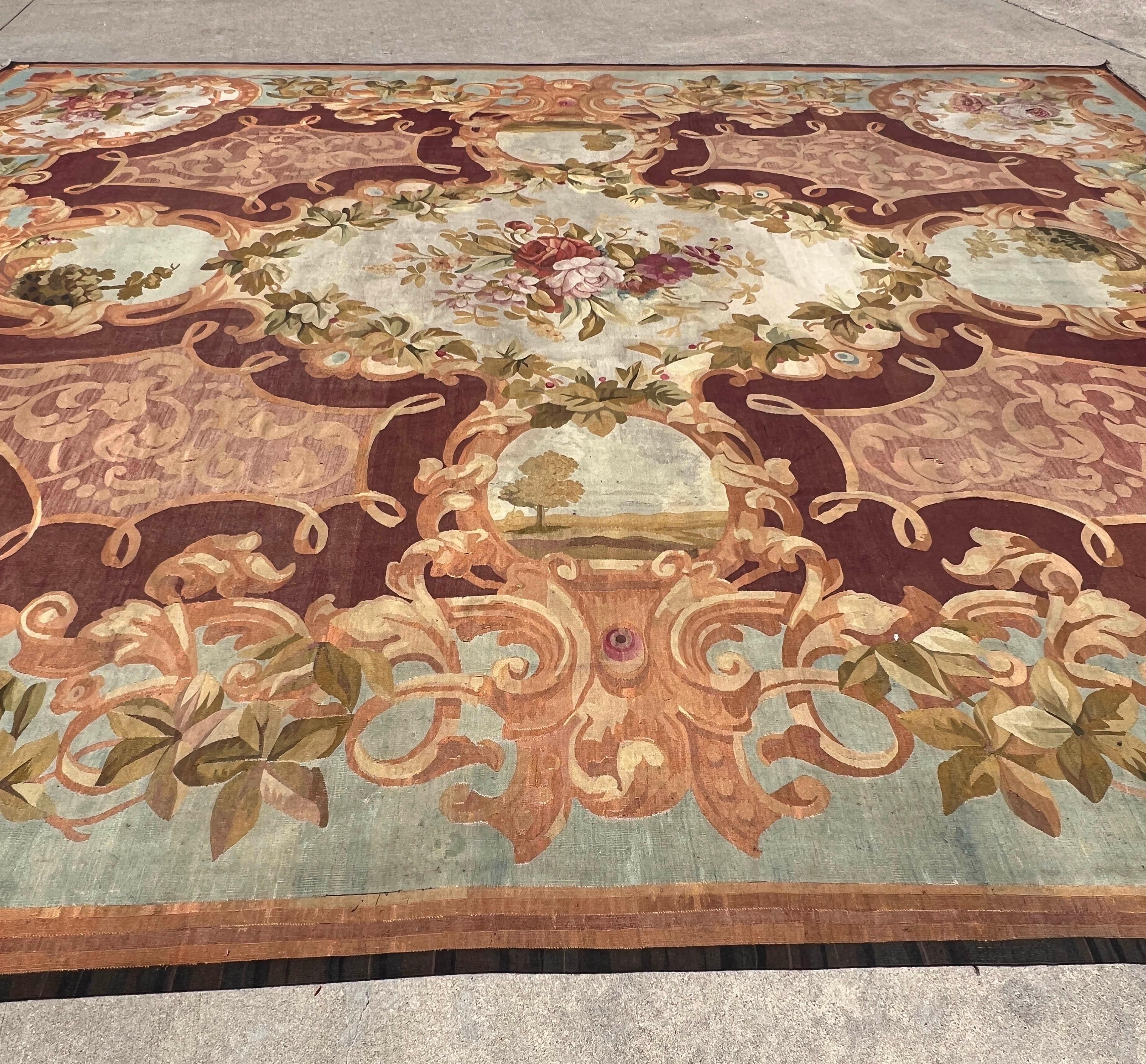 Tappeto Aubusson francese Napoleone III del XIX secolo in vendita 3