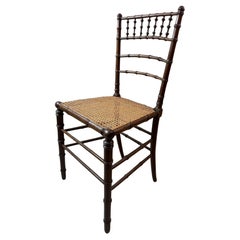19th century French Napoleon III Bamboo Style Chair, 1870s