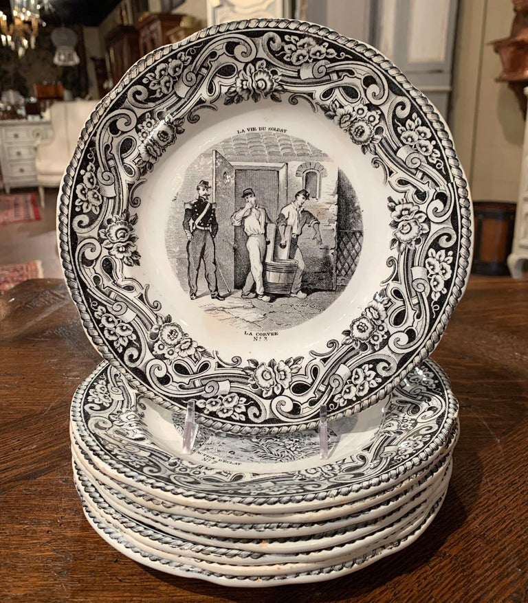 SERVICE À DESSERT Napoleon En porcelaine de Gien EUR 300,00 - FR