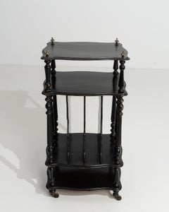19th Century French Napoleon III Black Etagere Shelf