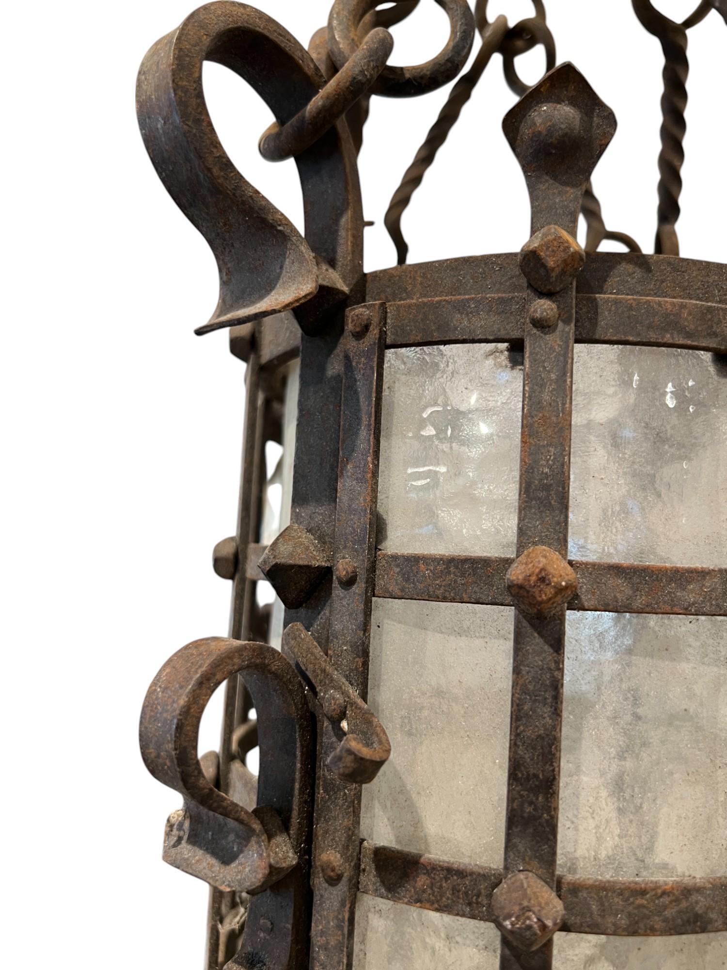Linterna Antigua de Hierro Negro Napoleón III Francés del Siglo XIX en Bastante bueno estado para la venta en New Orleans, LA