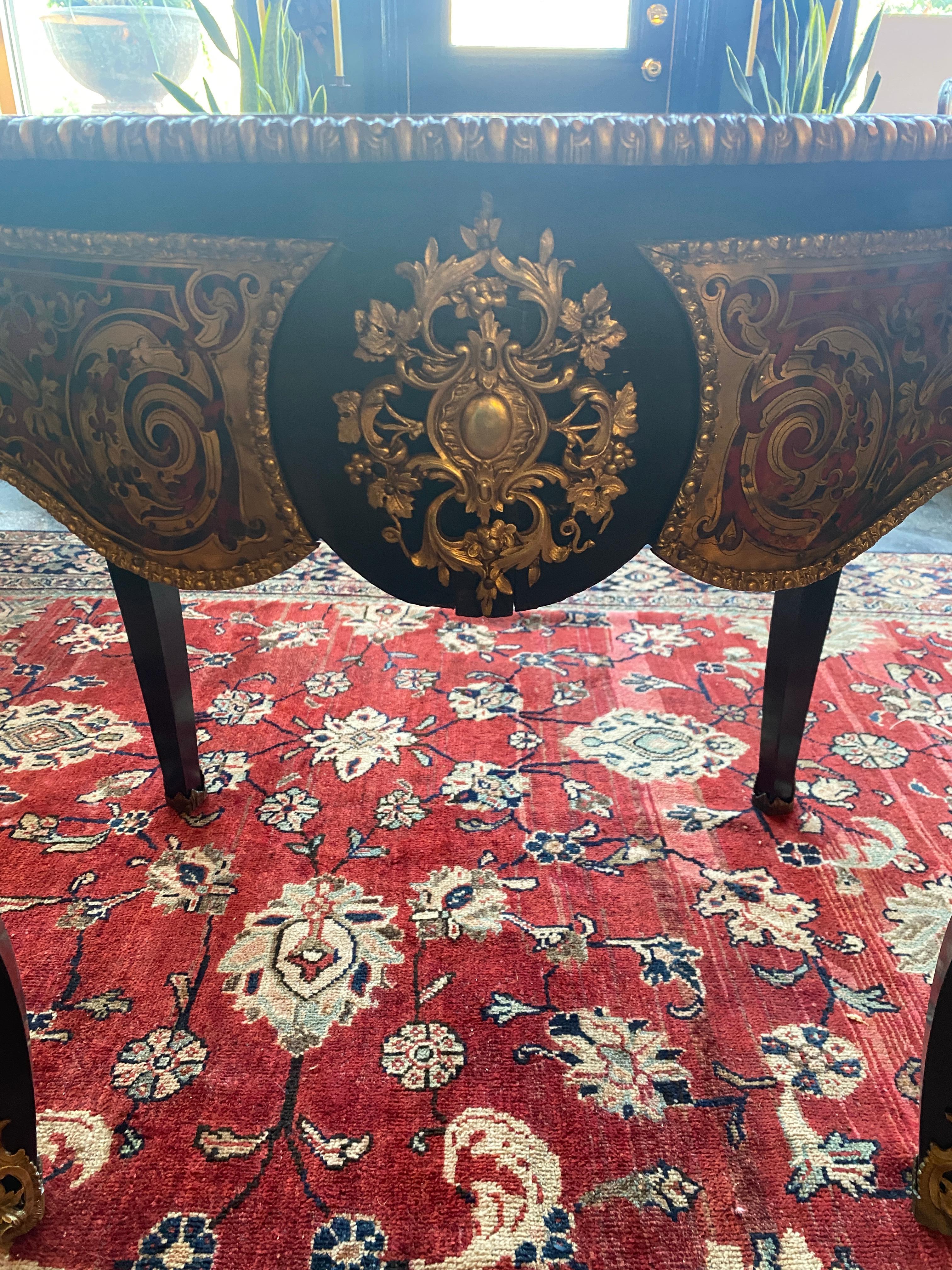 Table centrale française Napoléon III du 19ème siècle Boulle en vente 3