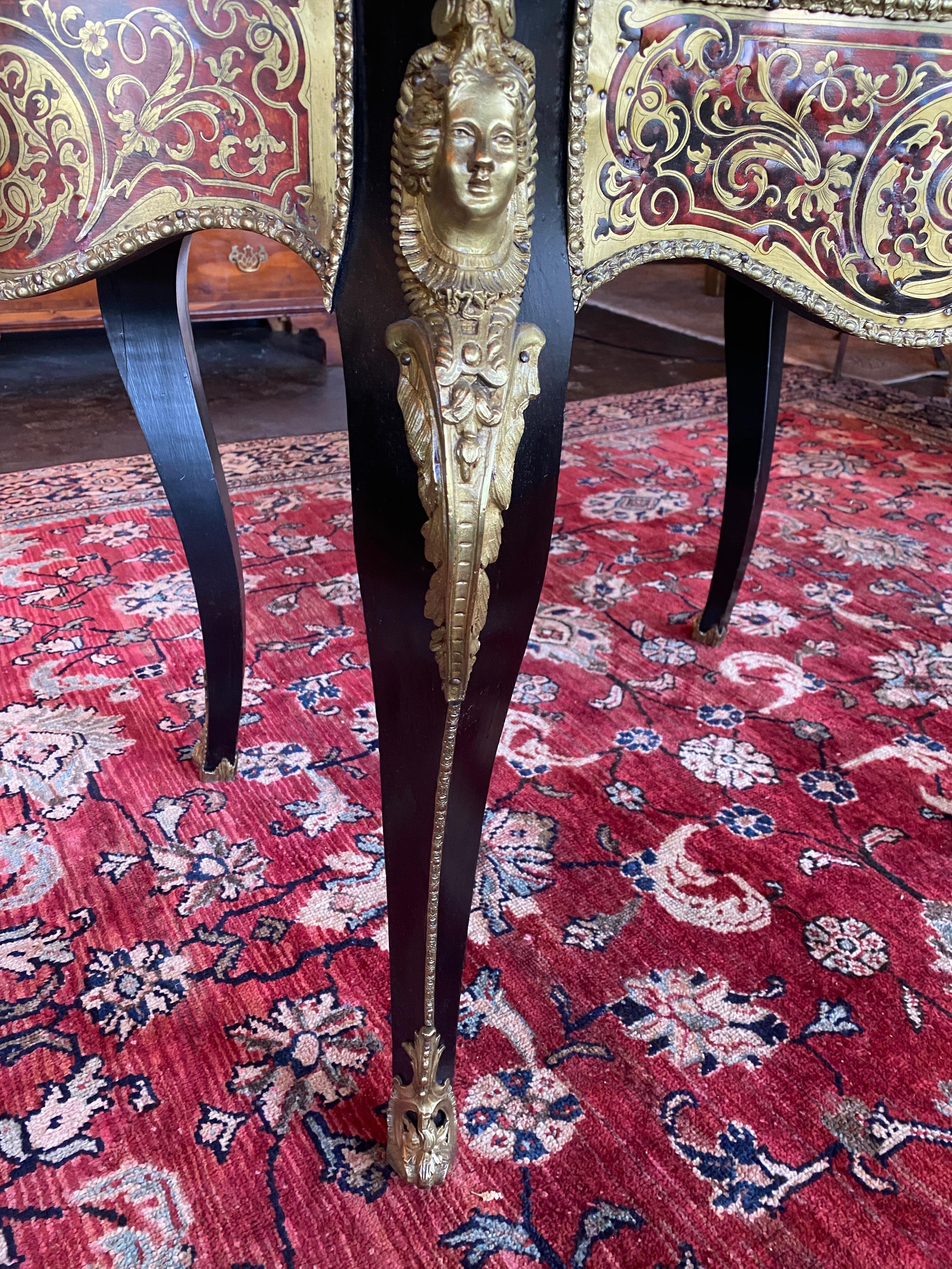 Inlay 19th Century French Napoleon III Boulle Centre Table For Sale