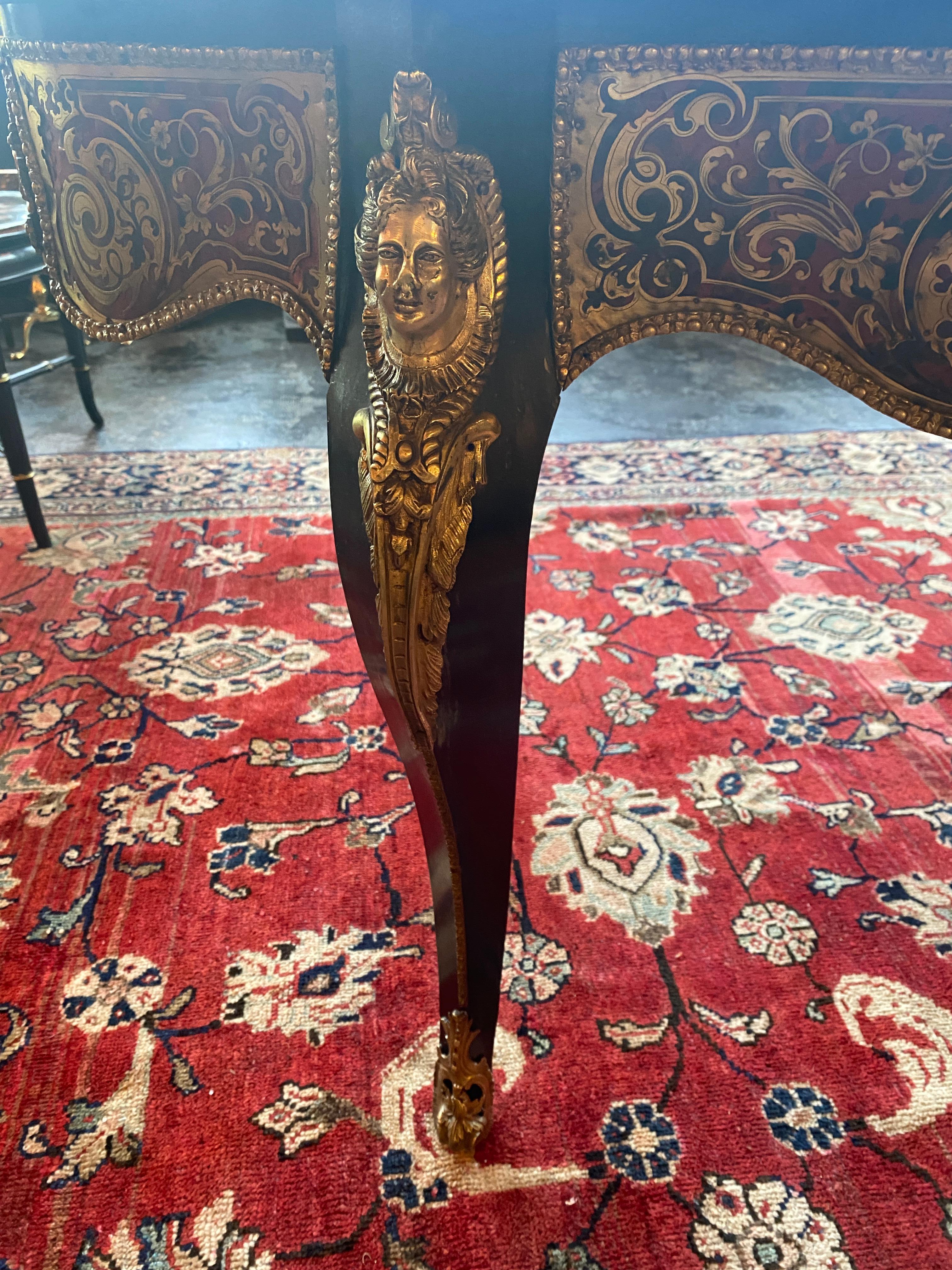 19th Century French Napoleon III Boulle Centre Table For Sale 3