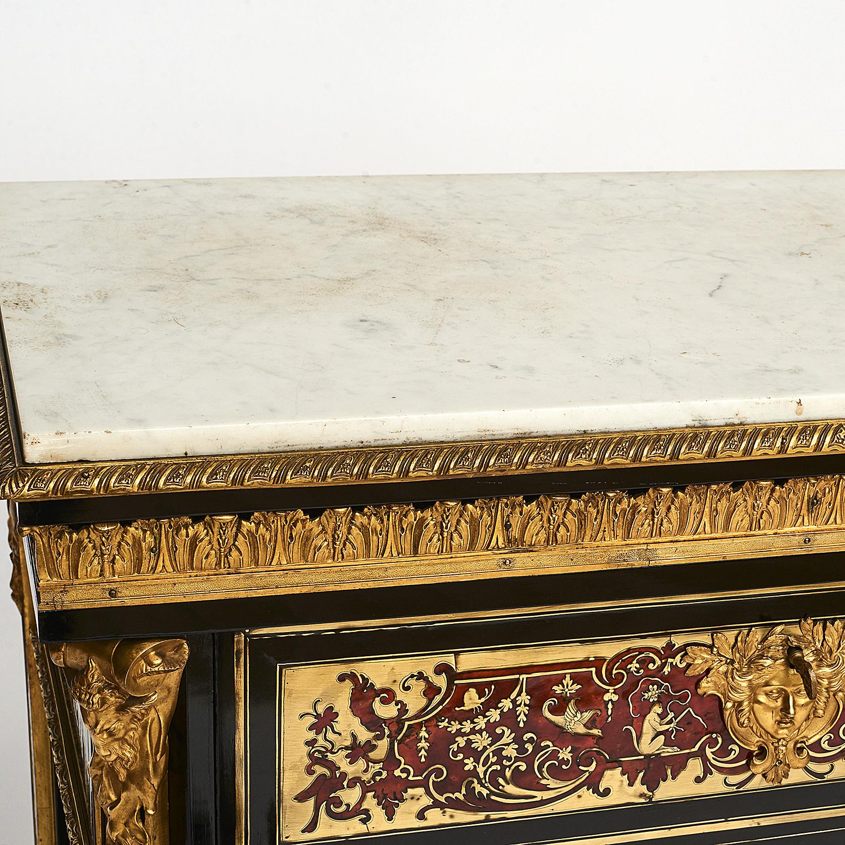 19th Century French Napoleon III Boulle Console Table 8