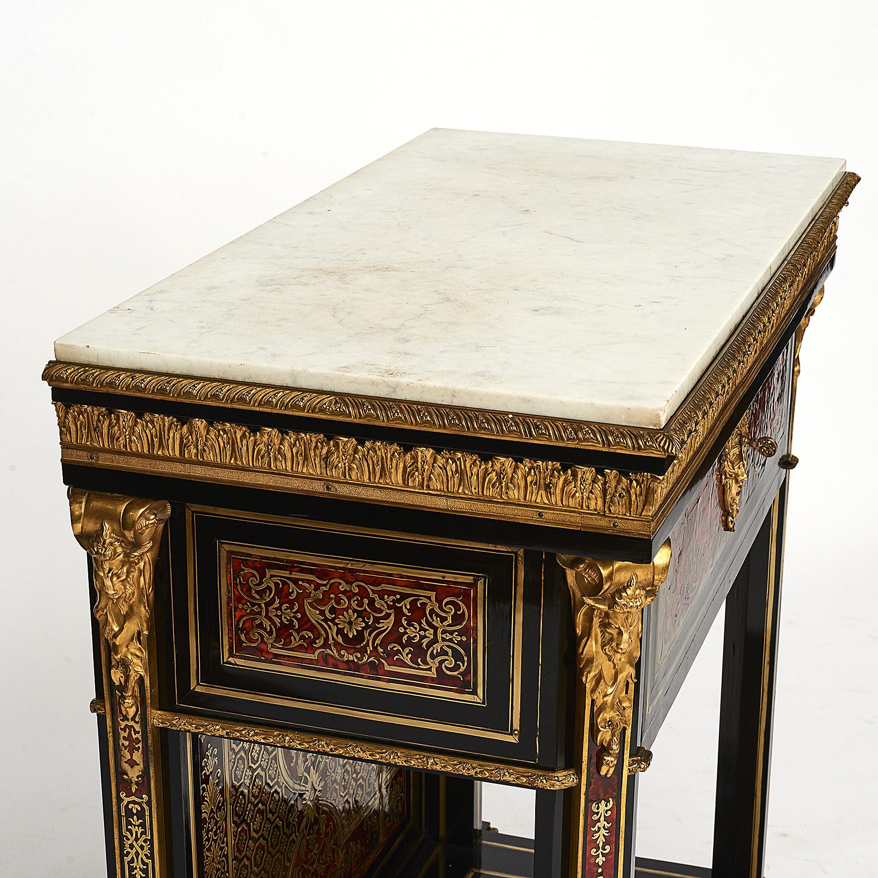 19th Century French Napoleon III Boulle Console Table 15