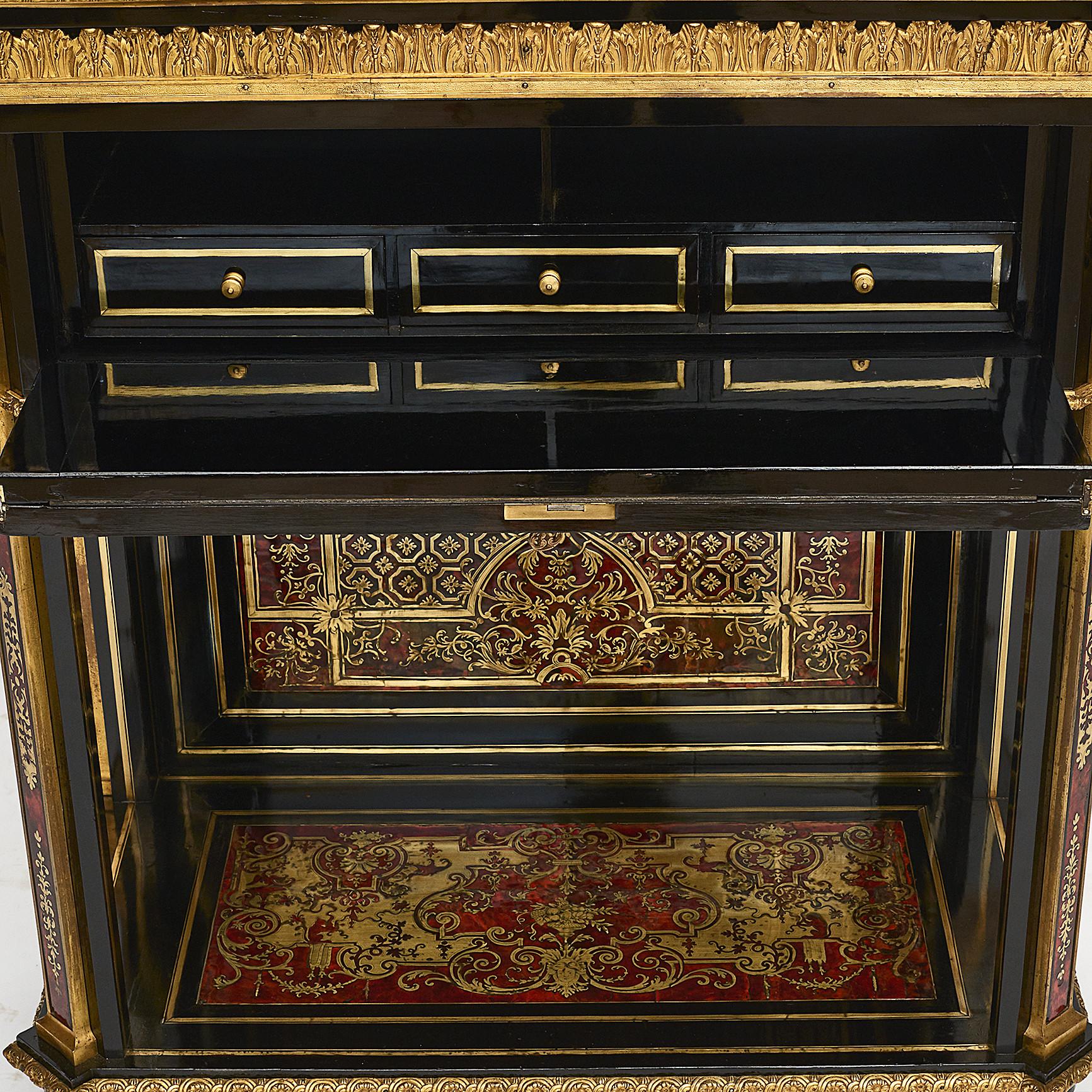 19th Century French Napoleon III Boulle Console Table 1