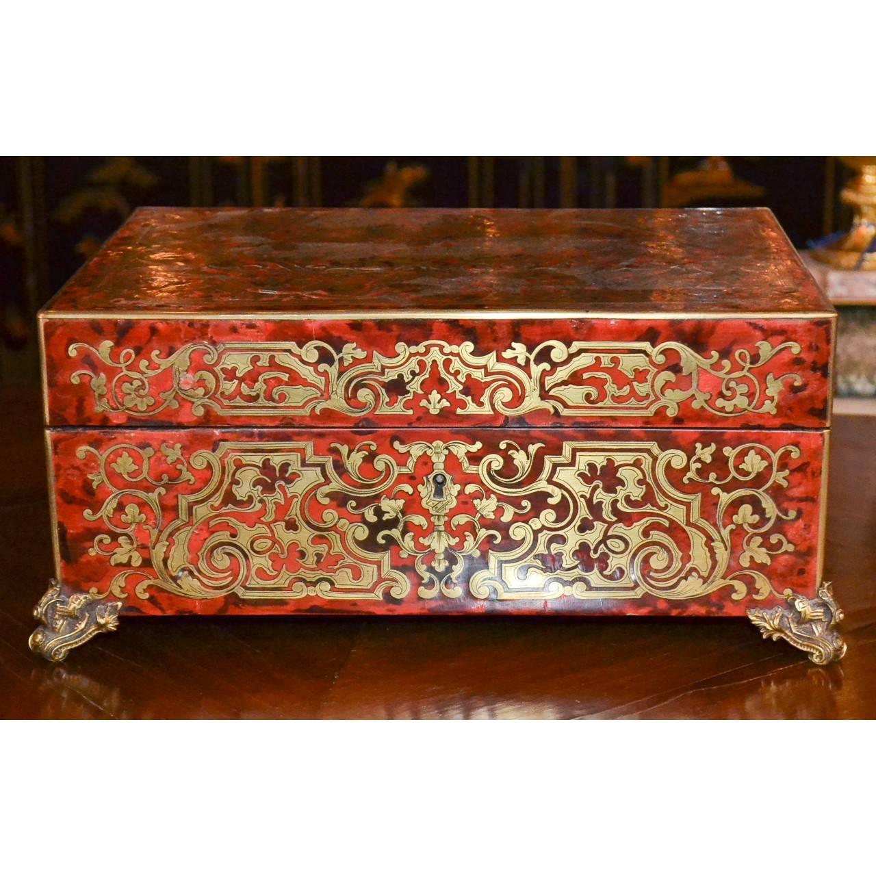Wood 19th Century French Napoleon III Boulle Style Box
