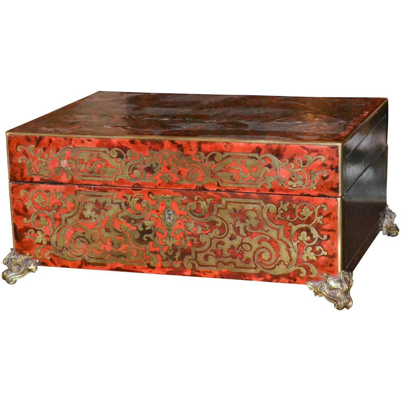19th Century French Napoleon III Boulle Style Box
