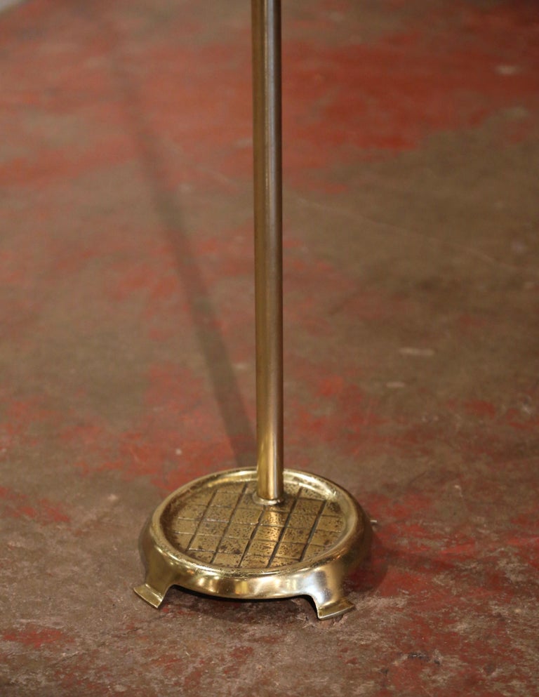 19th Century French Napoleon III Brass Fireplace Tool, Four Pieces Set