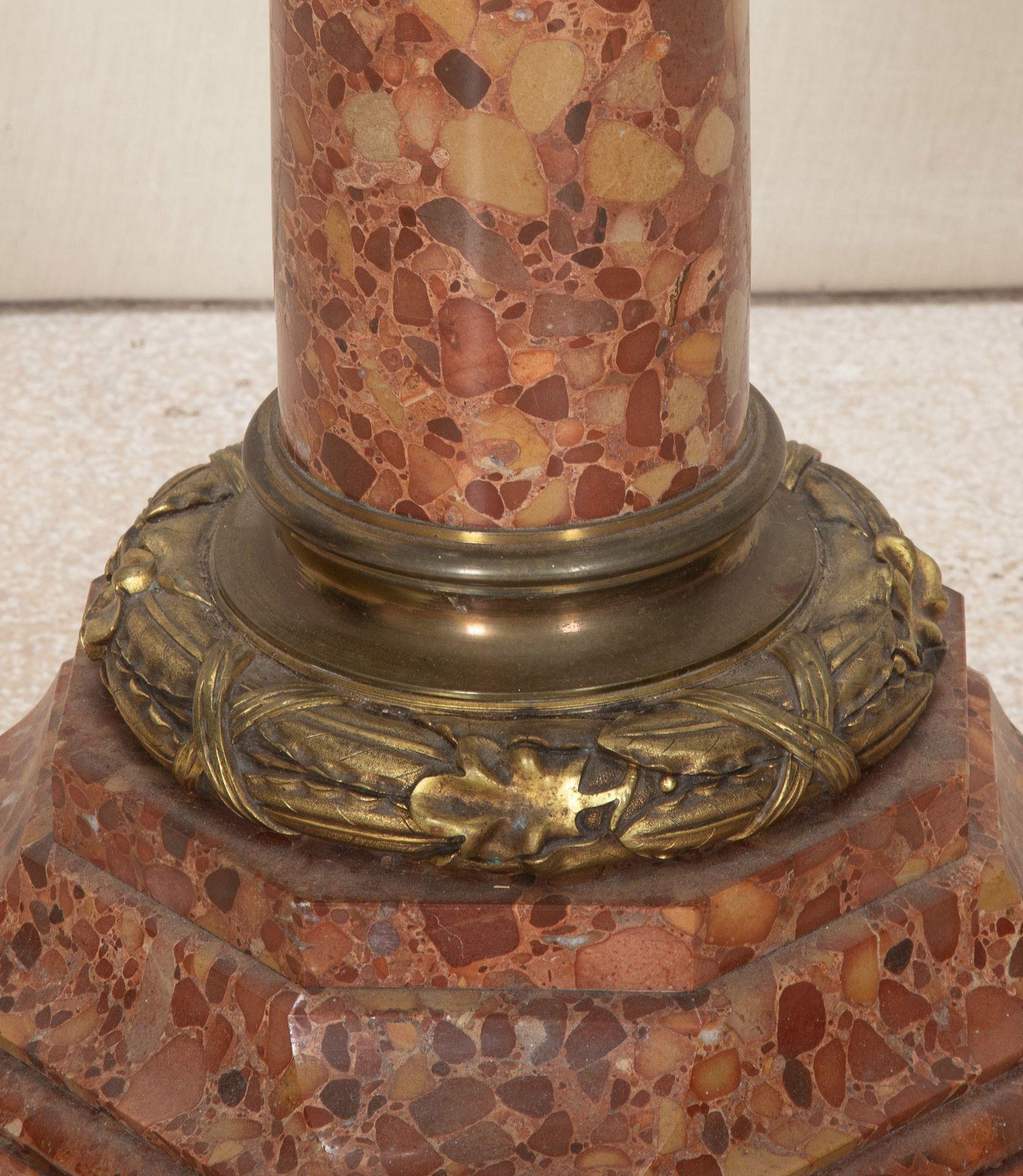 19th Century French Napoleon III Brocatelle Marble Column For Sale 7