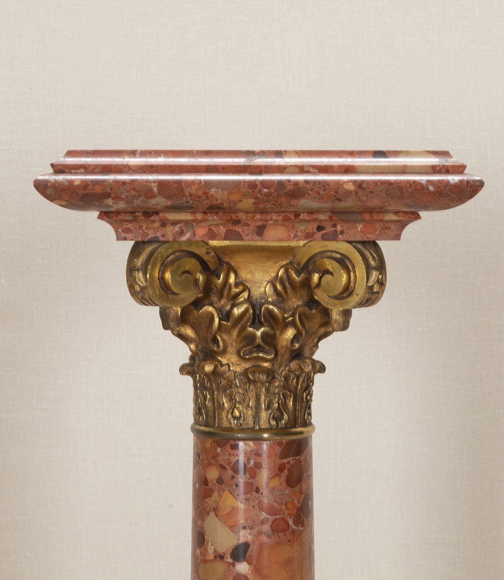19th Century French Napoleon III Brocatelle Marble Column For Sale 1