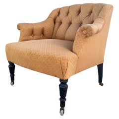 19th Century French Napoleon III Button Back Armchair
