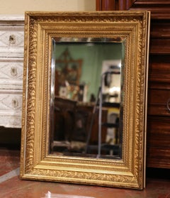 19th Century French Napoleon III Carved Giltwood Wall Mirror