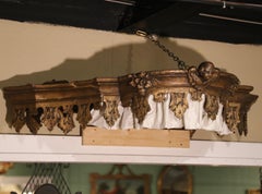 19th Century French Napoleon III Carved Giltwood Ciel de Lit or Bed Canopy