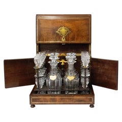 19th Century French Napoleon III Cave a Liqueur Brass and Mahogany