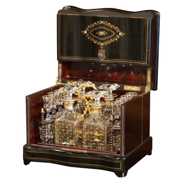 19th Century French Napoleon III Cave A Liqueur With Mother Of Pearl 19th-century-french-napoleon-iii-cave-a-liqueur-with-mother-of-pearl